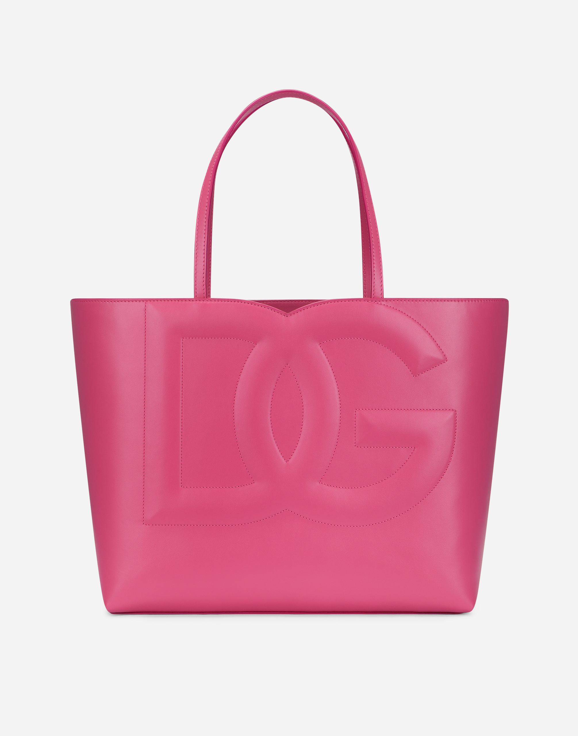 Medium calfskin DG Logo Bag shopper in Lilac