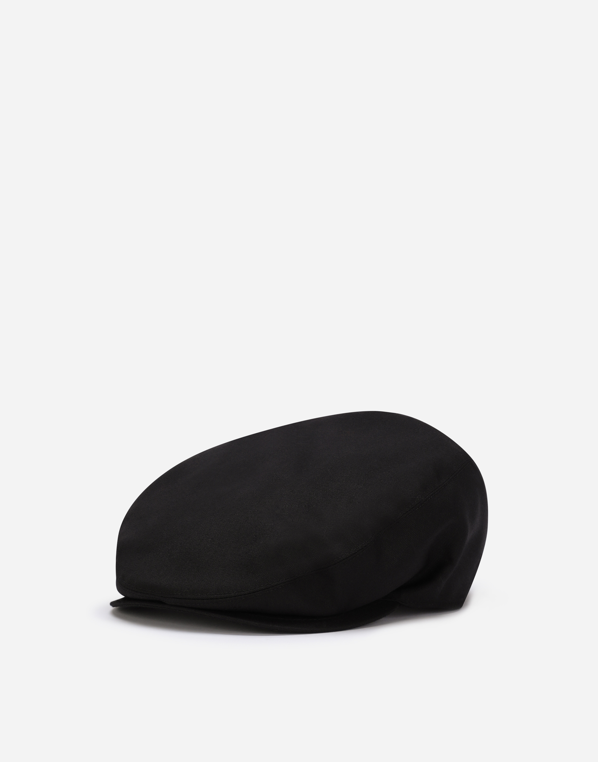 Wool flat cap in Black