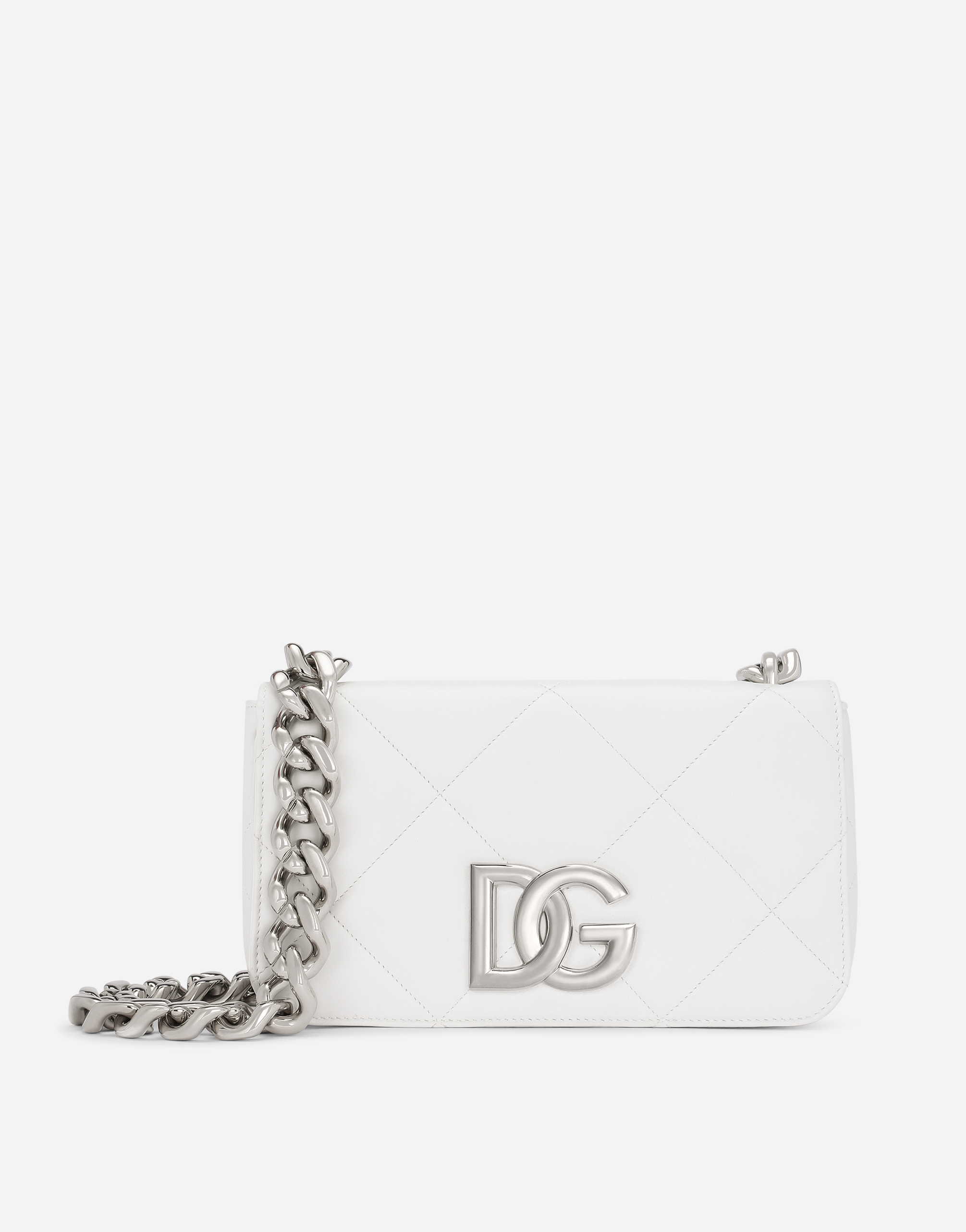 Quilted nappa leather 3.5 shoulder bag in White