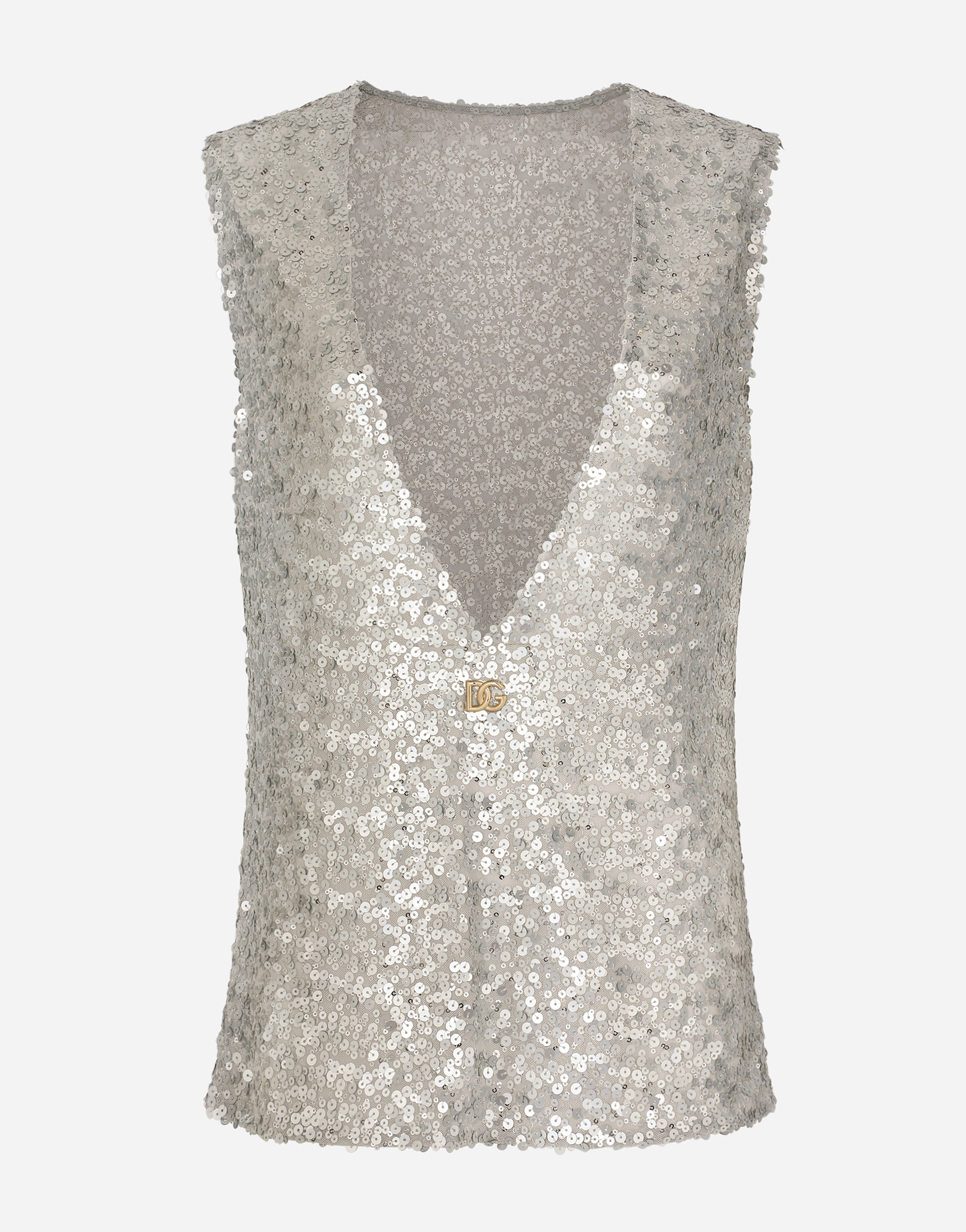 Sequined top in Silver