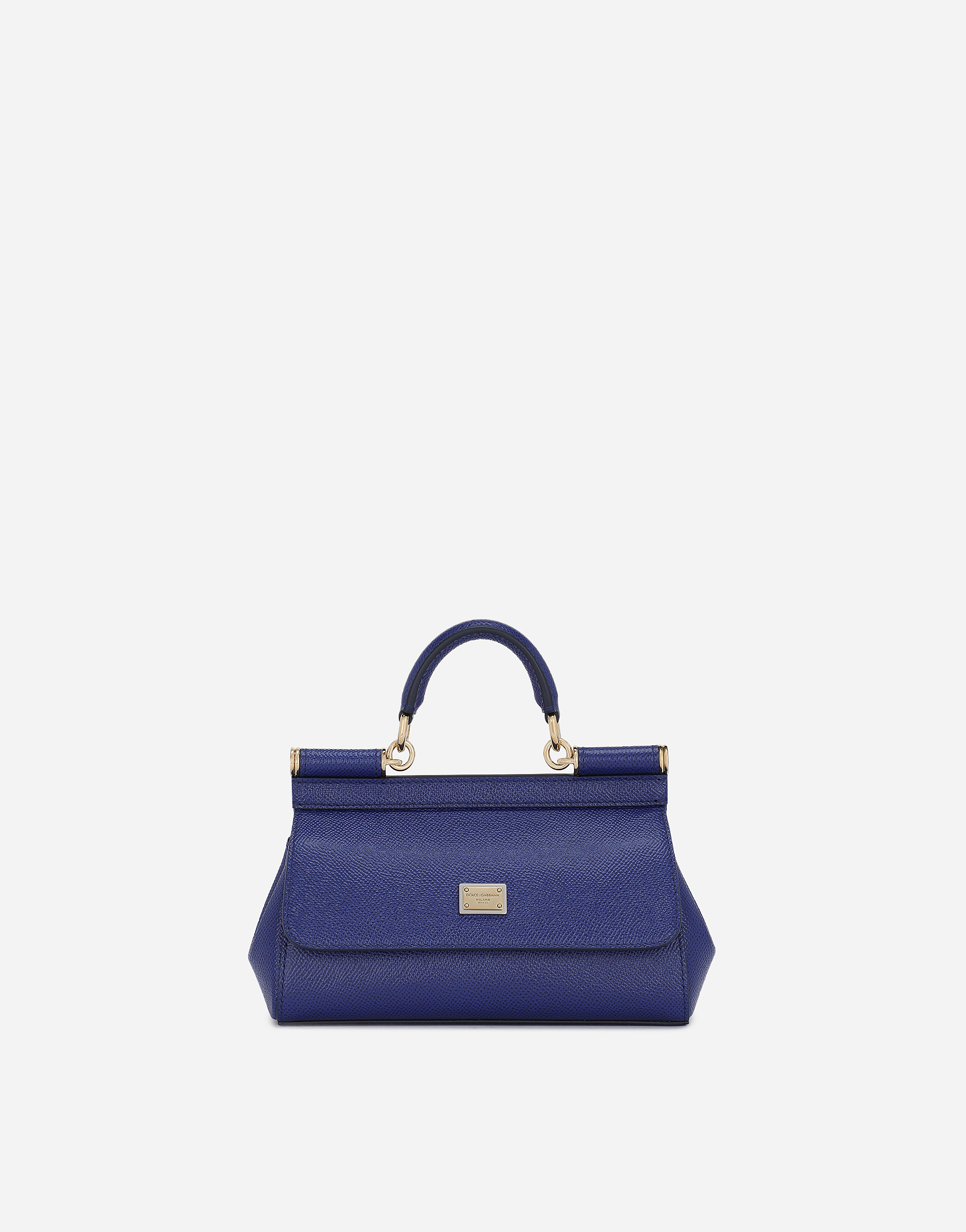 Small Sicily bag in Dauphine calfskin in Blue