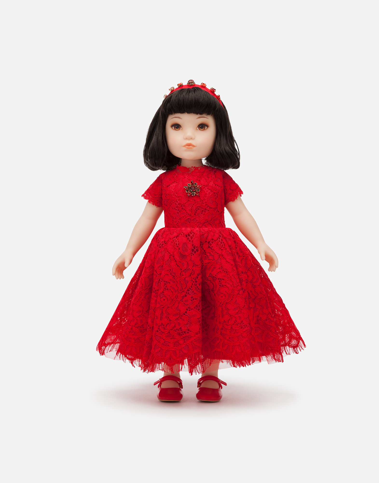 Doll with lace dress in Multicolor