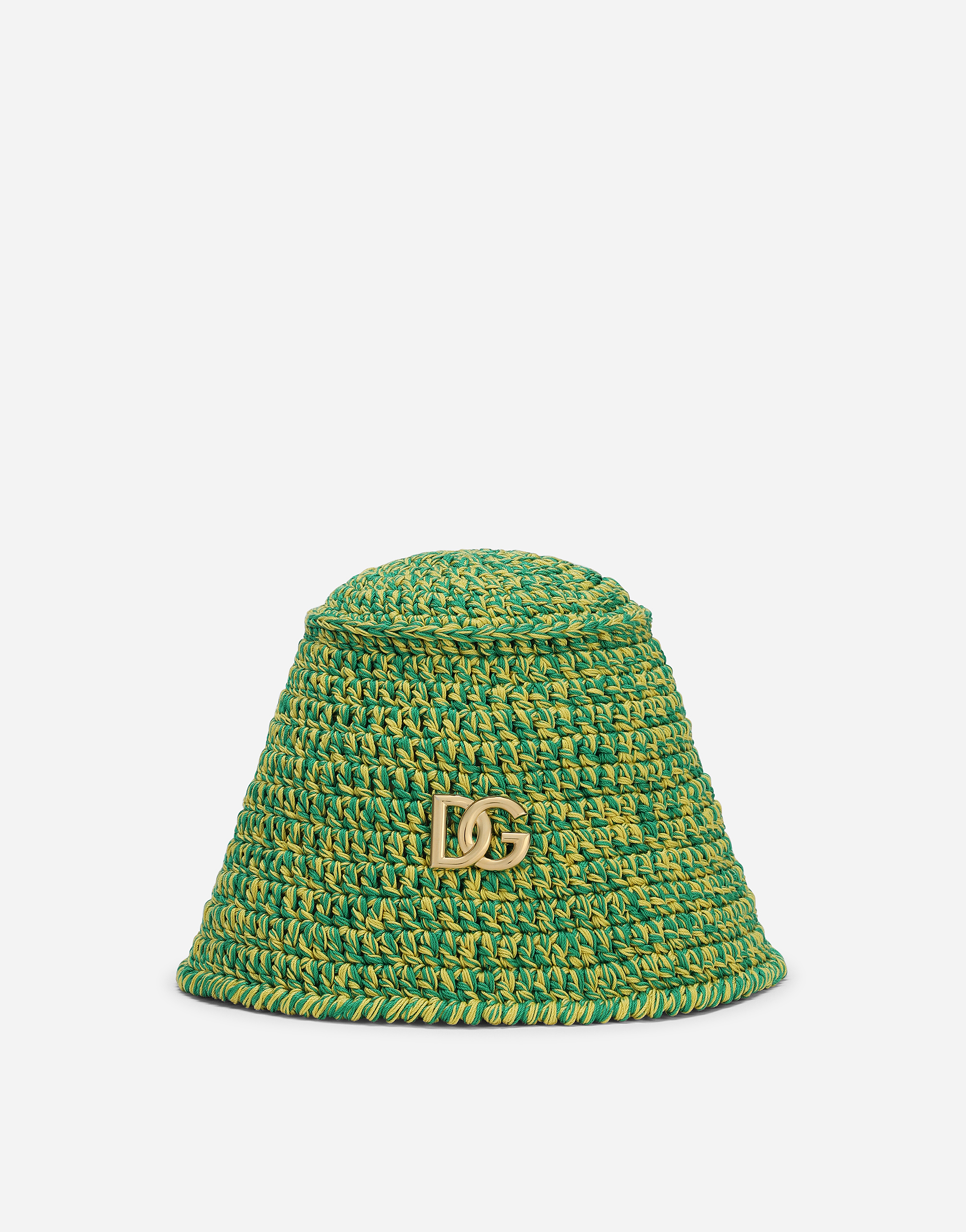 Crochet bucket hat with DG logo in Multicolor