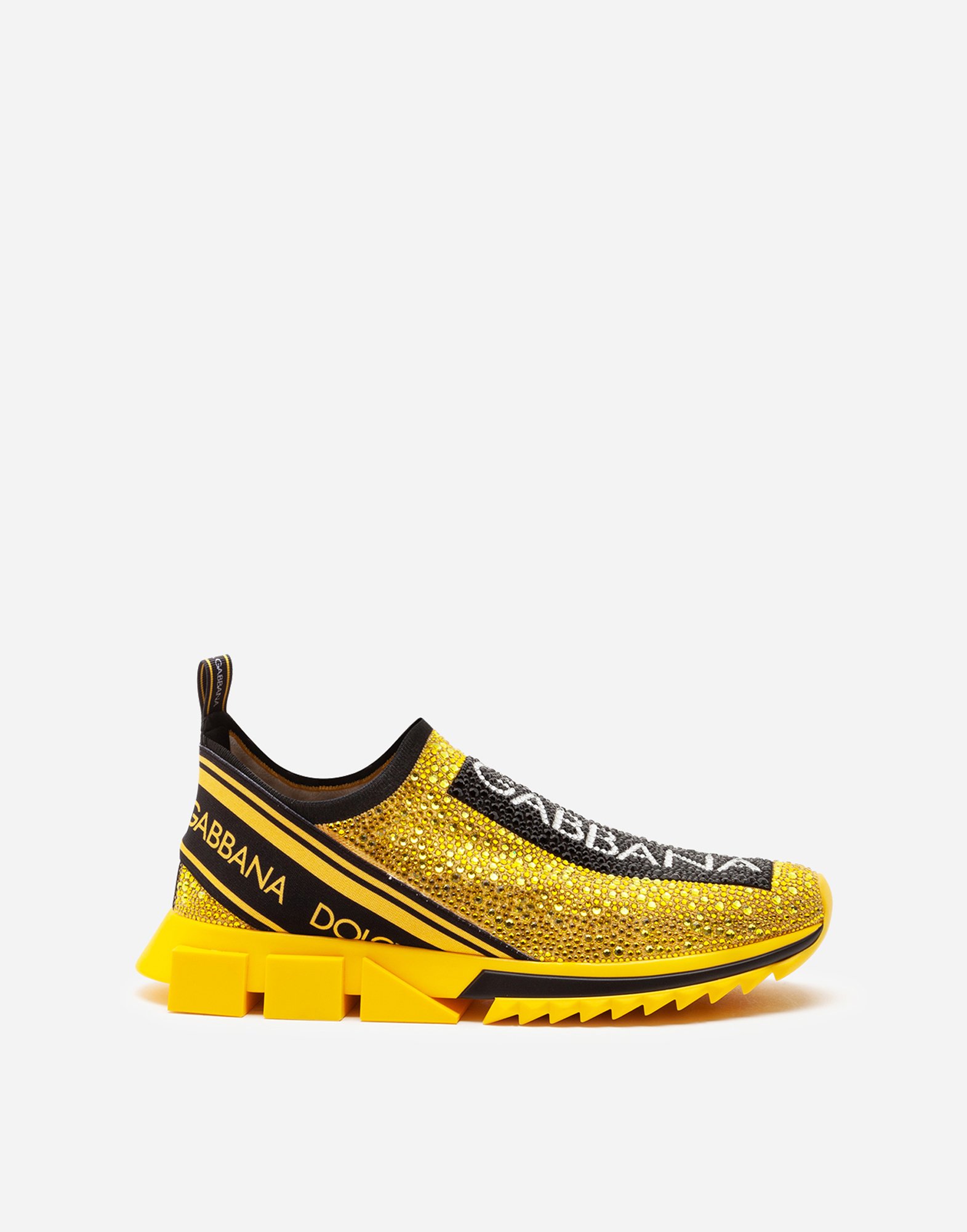 Logotape Sorrento sneaker with fusible crystals in Yellow