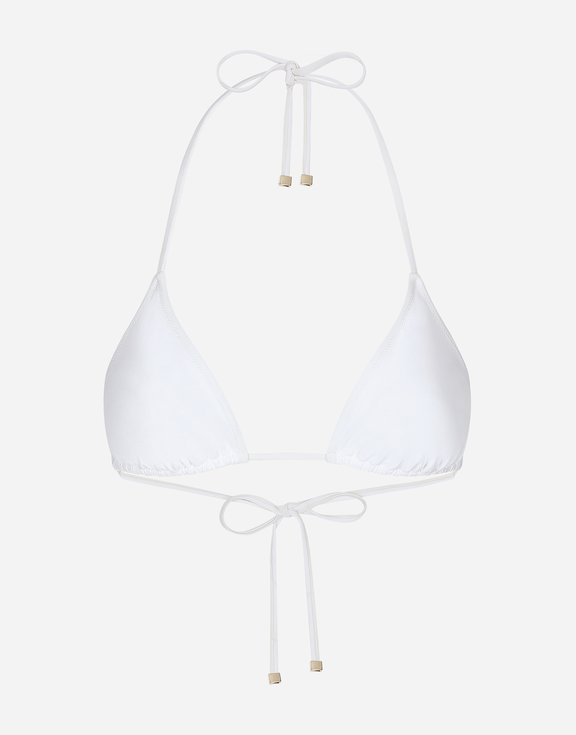 Triangle bikini top in White