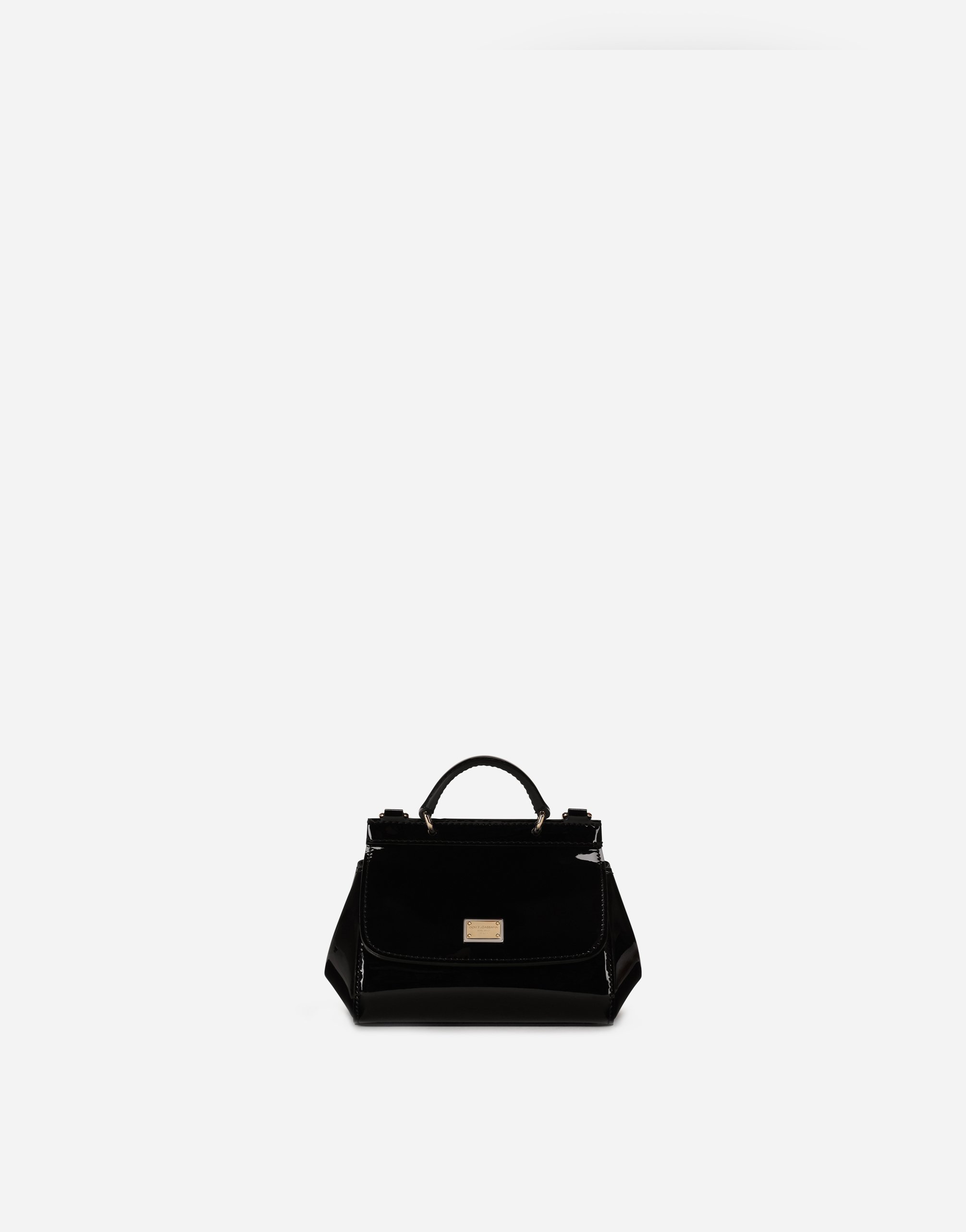 Patent leather mini Sicily bag in Black