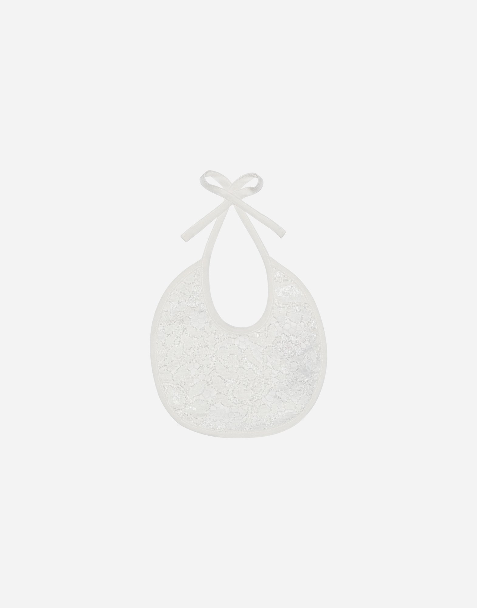 Galloon lace bib in White