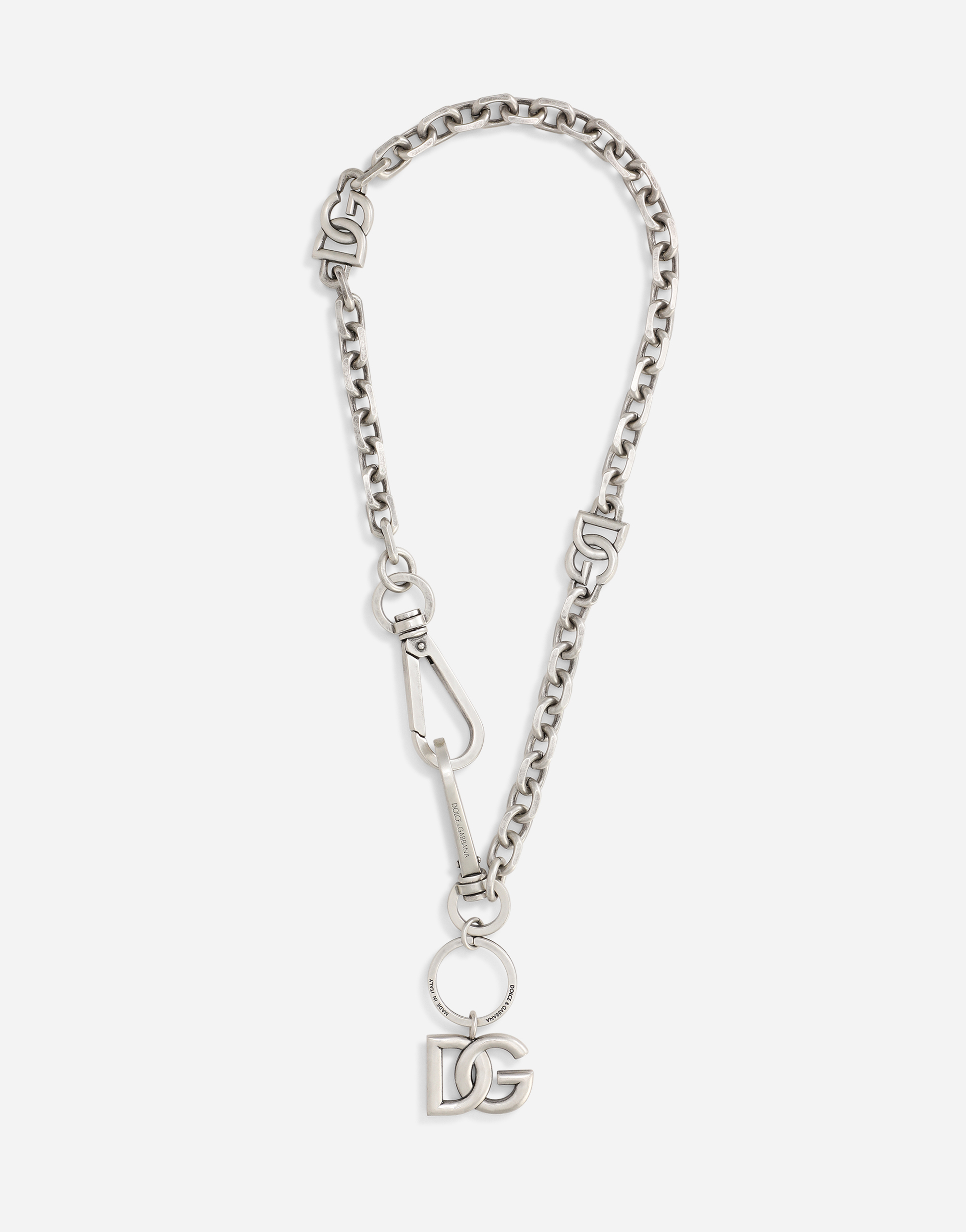 Mens Jewellery Necklaces Save 25% Dolce & Gabbana Silver Tone Metal Chain Dg Logo Keychain in Metallic for Men 