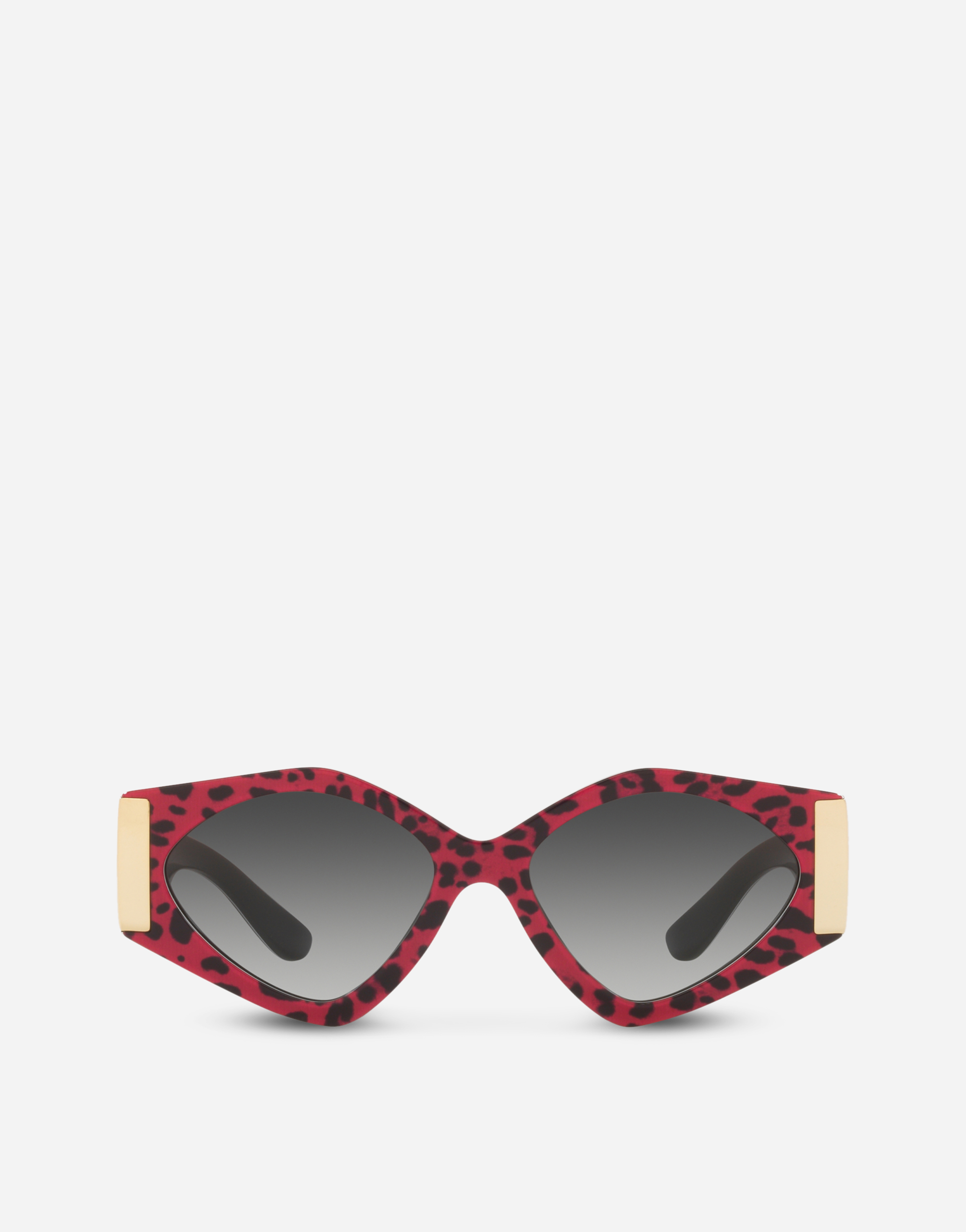 Modern print sunglasses in Pink leo print
