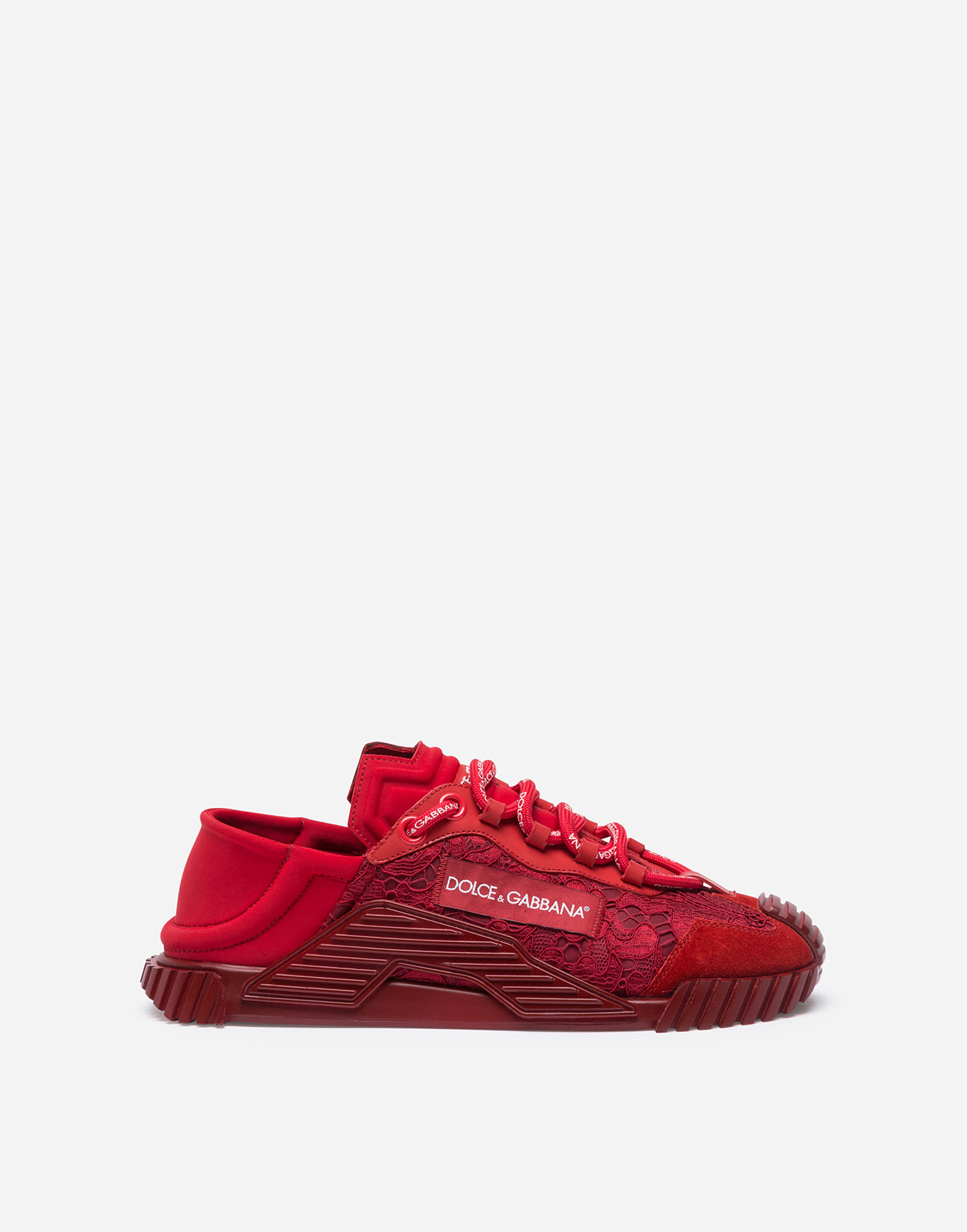 NS1 slip on sneakers in mixed materials in Red