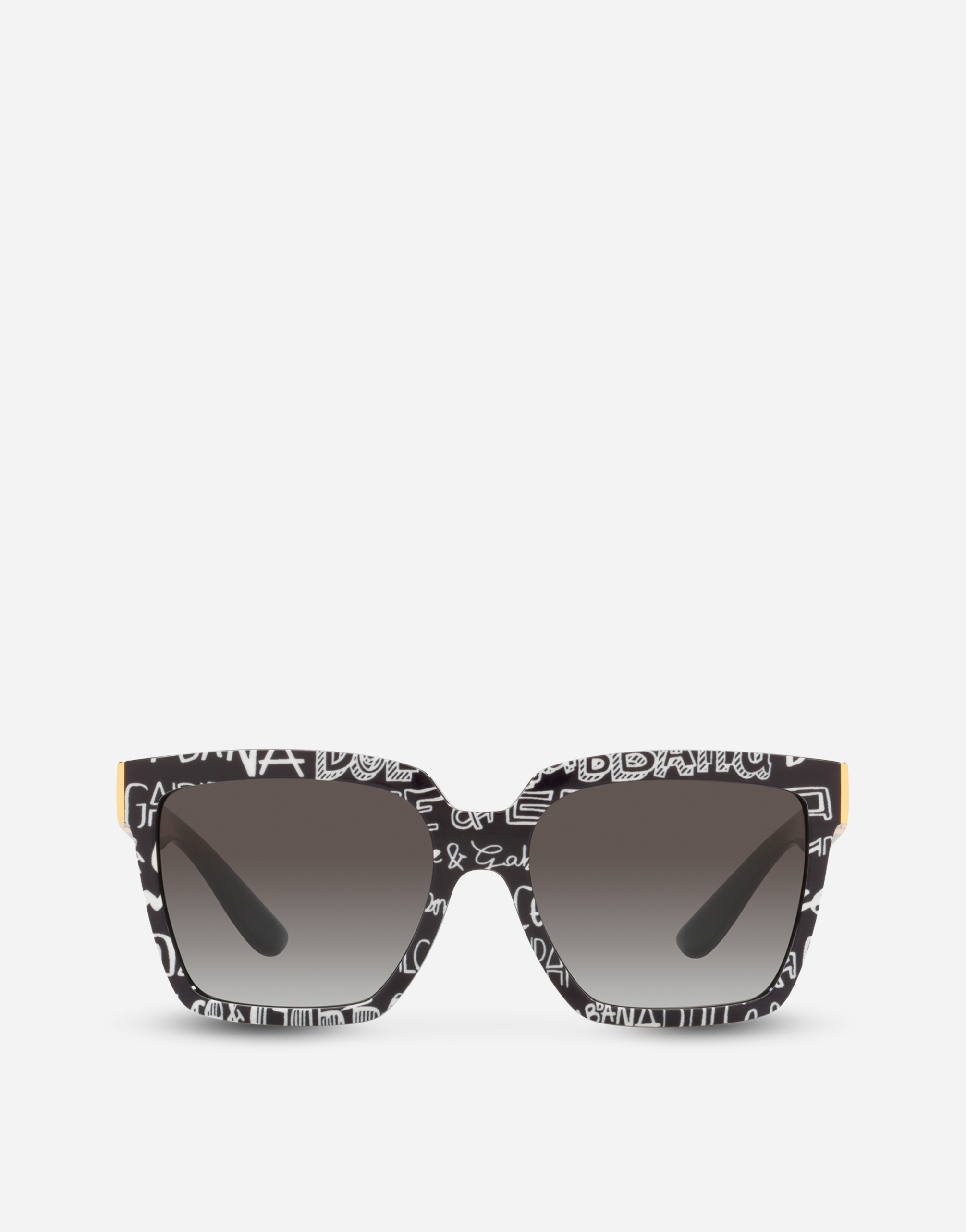 Modern print sunglasses in Black and white