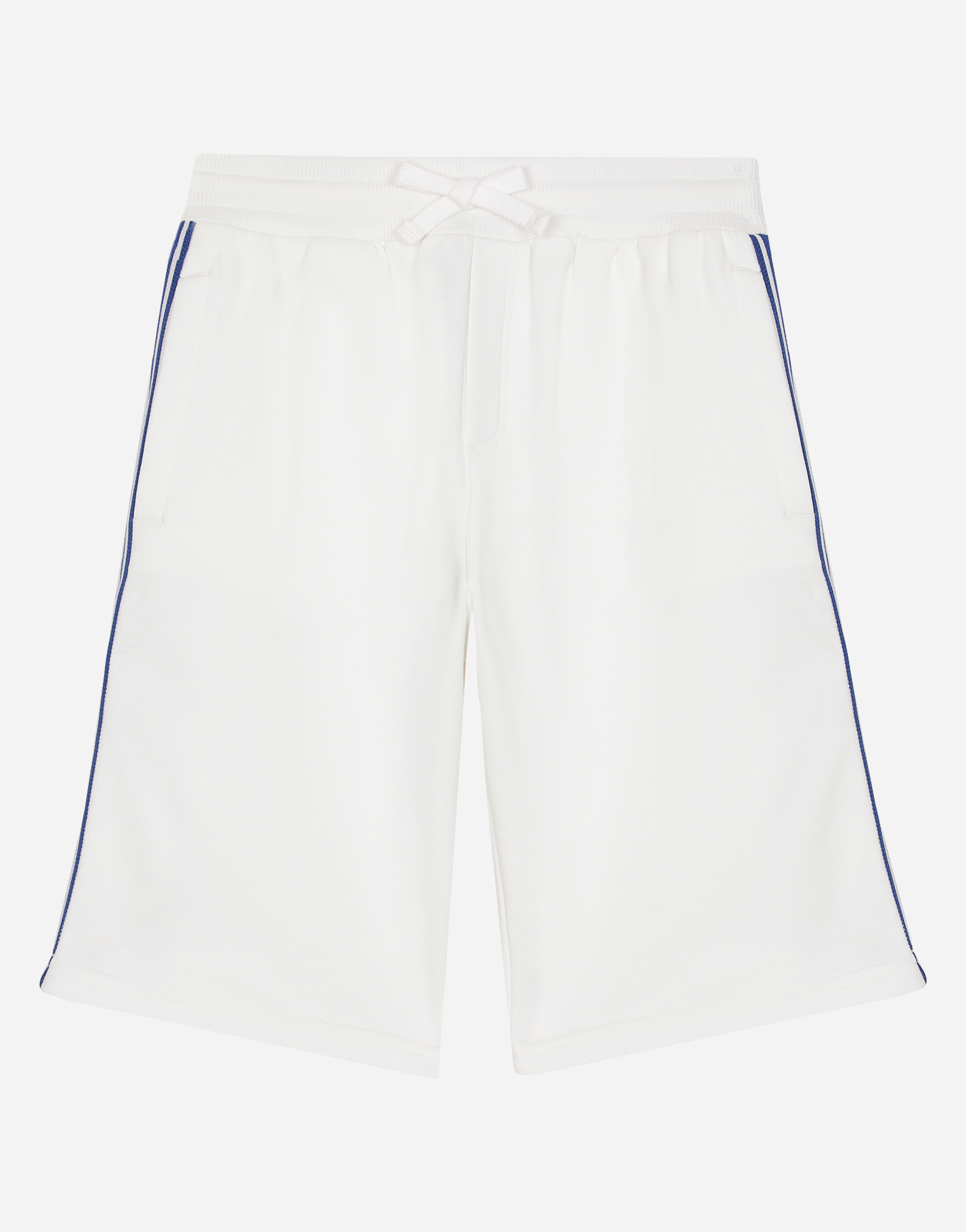 Jersey jogging shorts with DG logo band in White
