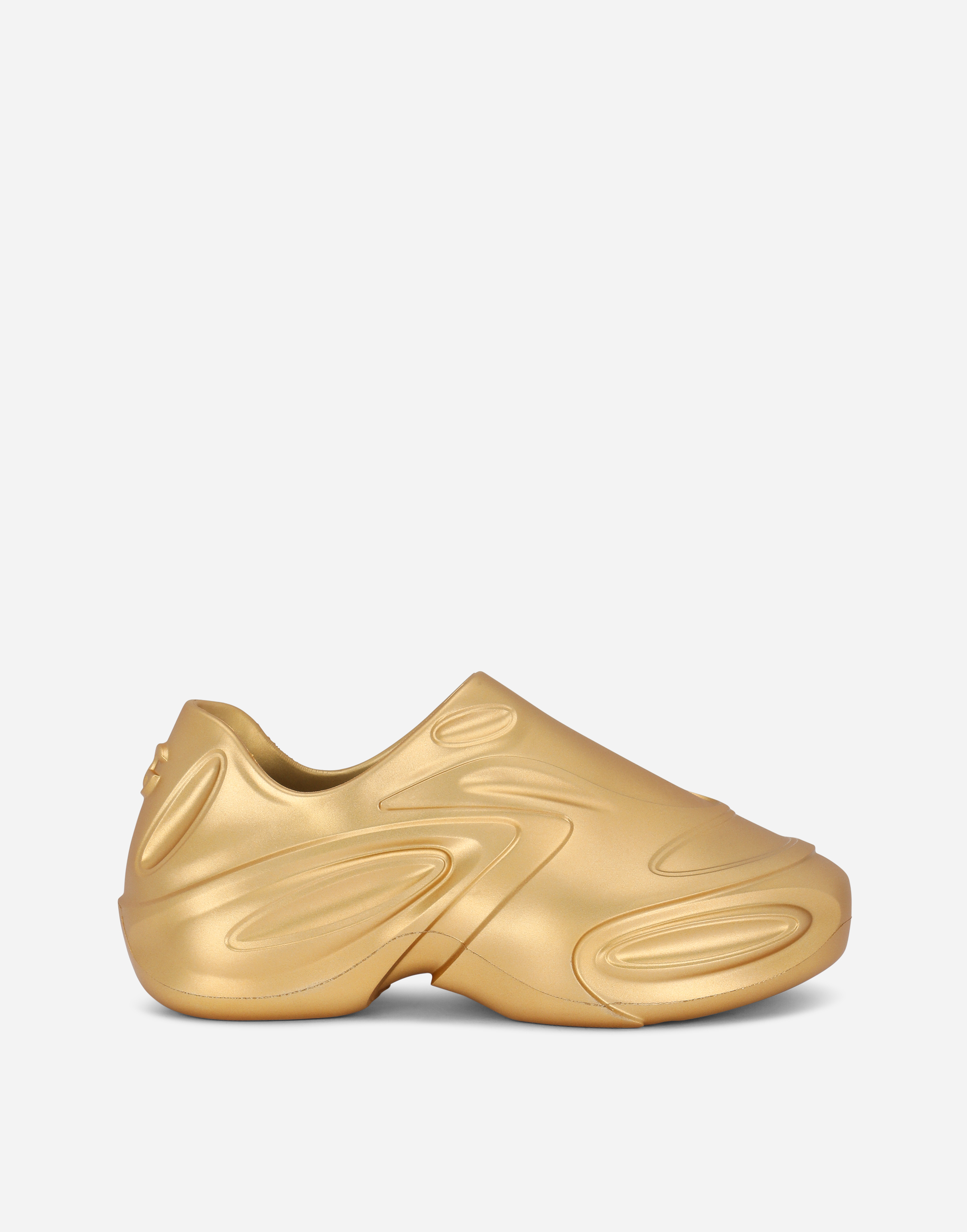 Foiled rubber Toy sneakers in Gold
