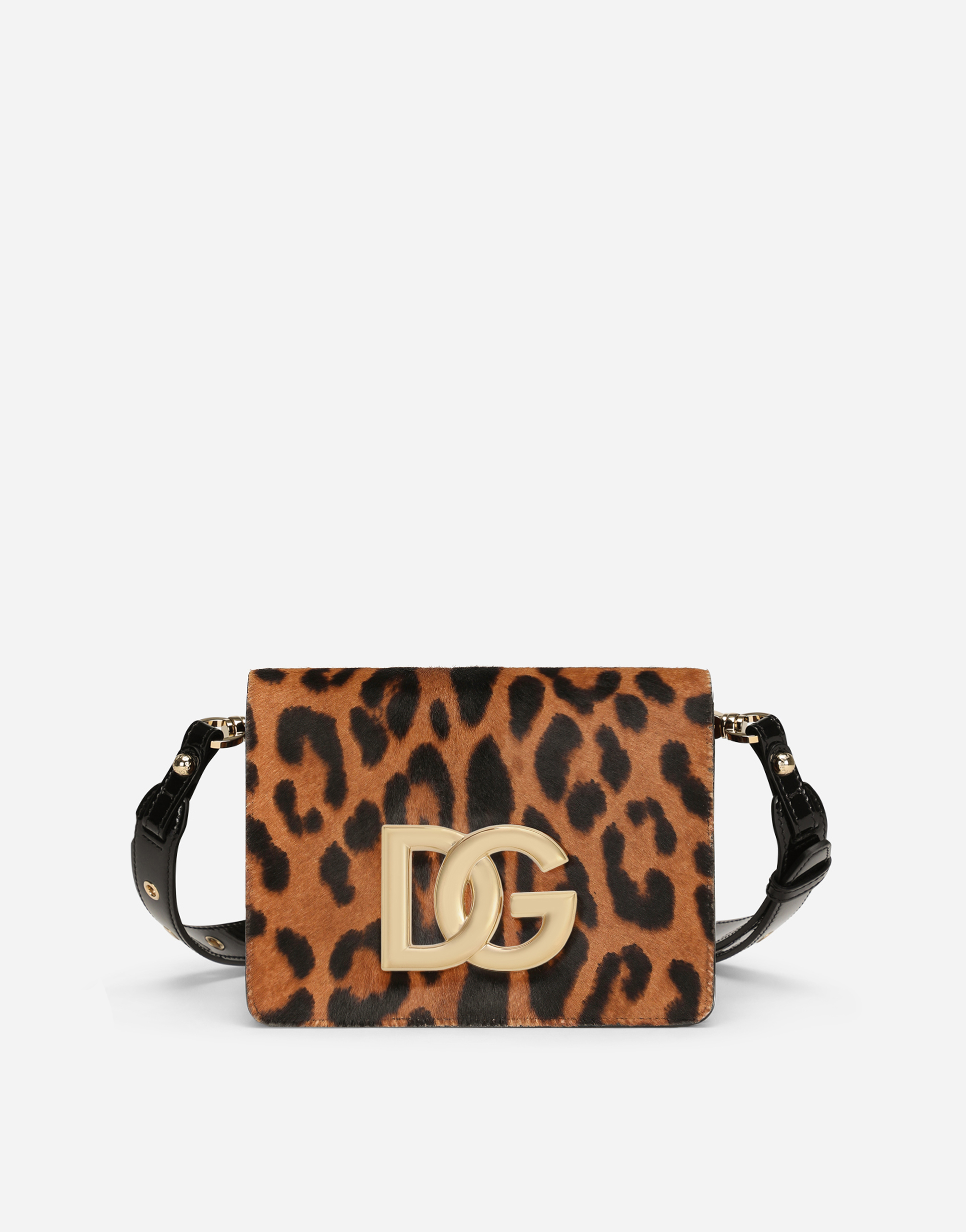 3.5 crossbody bag in leopard-print pony hair in Multicolor