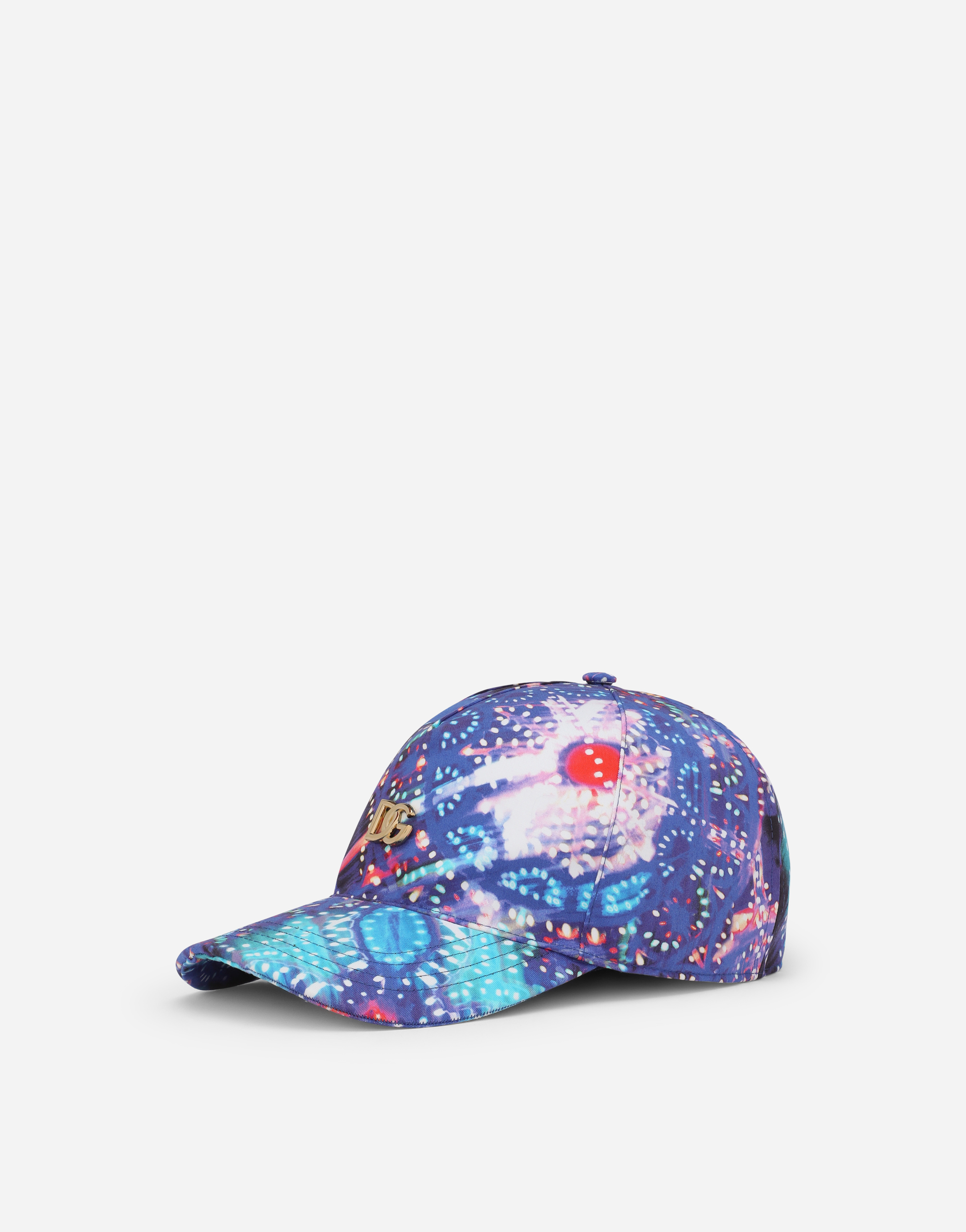 Cotton baseball hat with illumination print in Multicolor