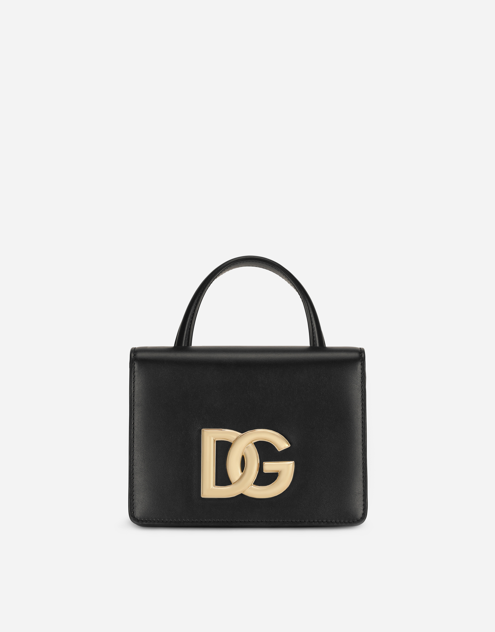 Calfskin 3.5 top-handle bag in Black