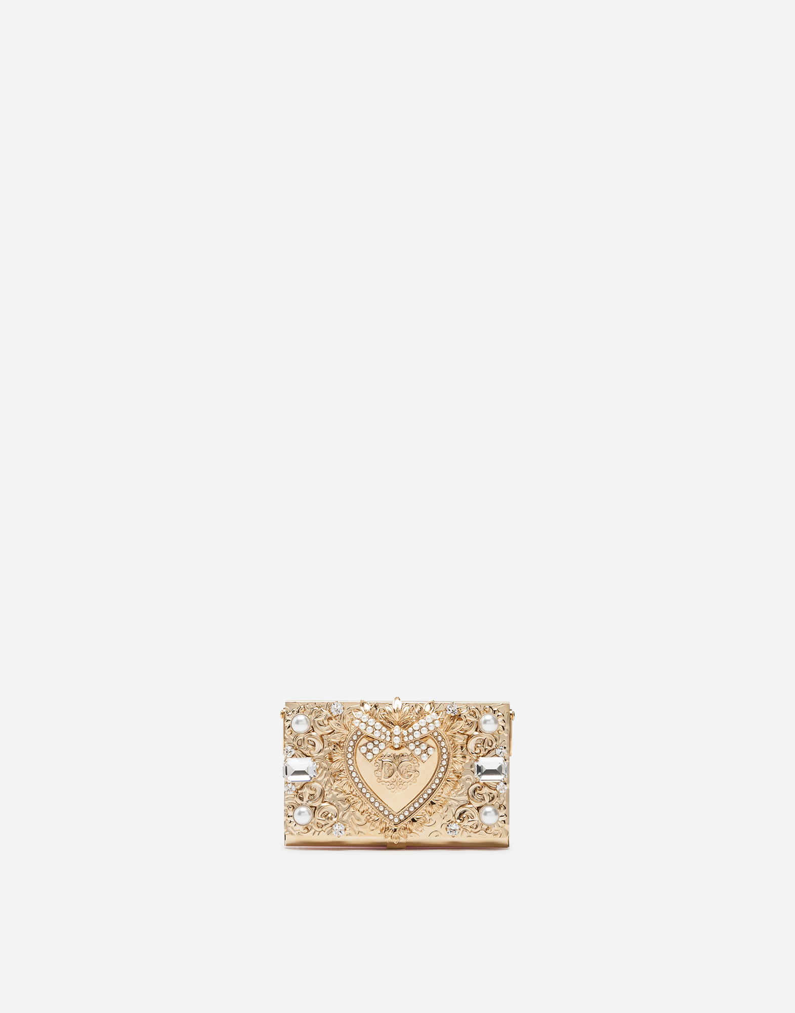 Dolce & Gabbana Jewel Micro-bag With Chain In Gold