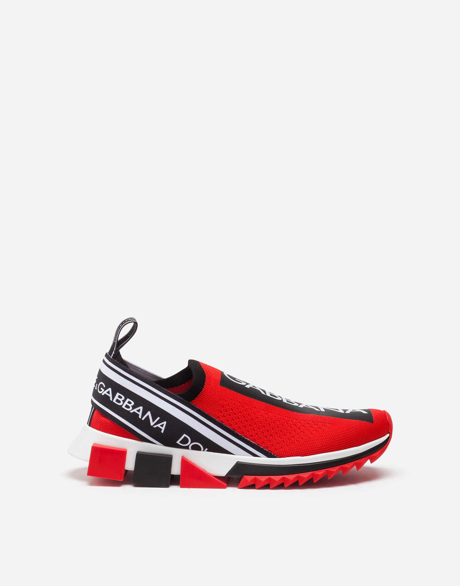 Stretch mesh Sorrento sneakers with logotape detailing in Red