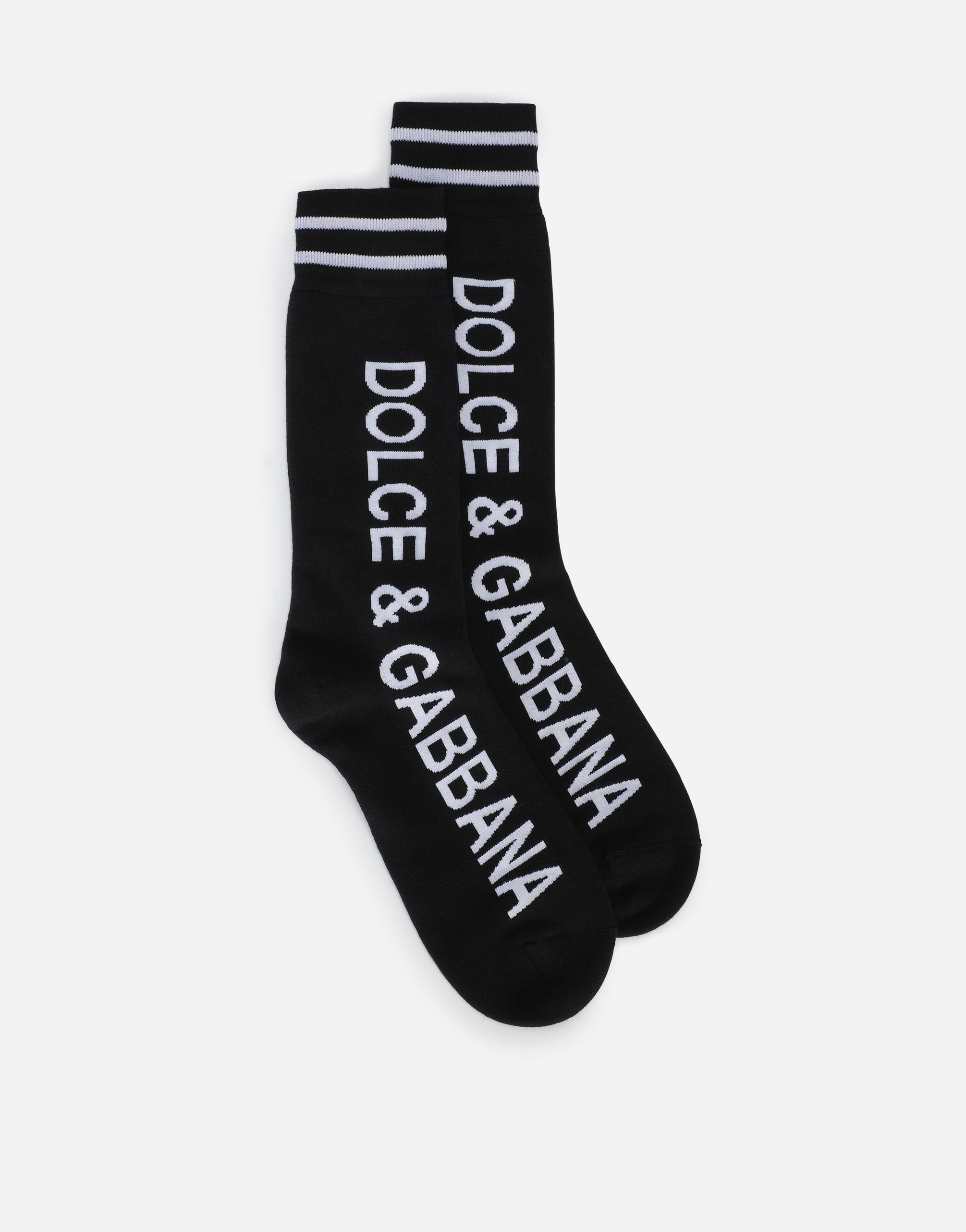 Jacquard socks with DG logo  in Black