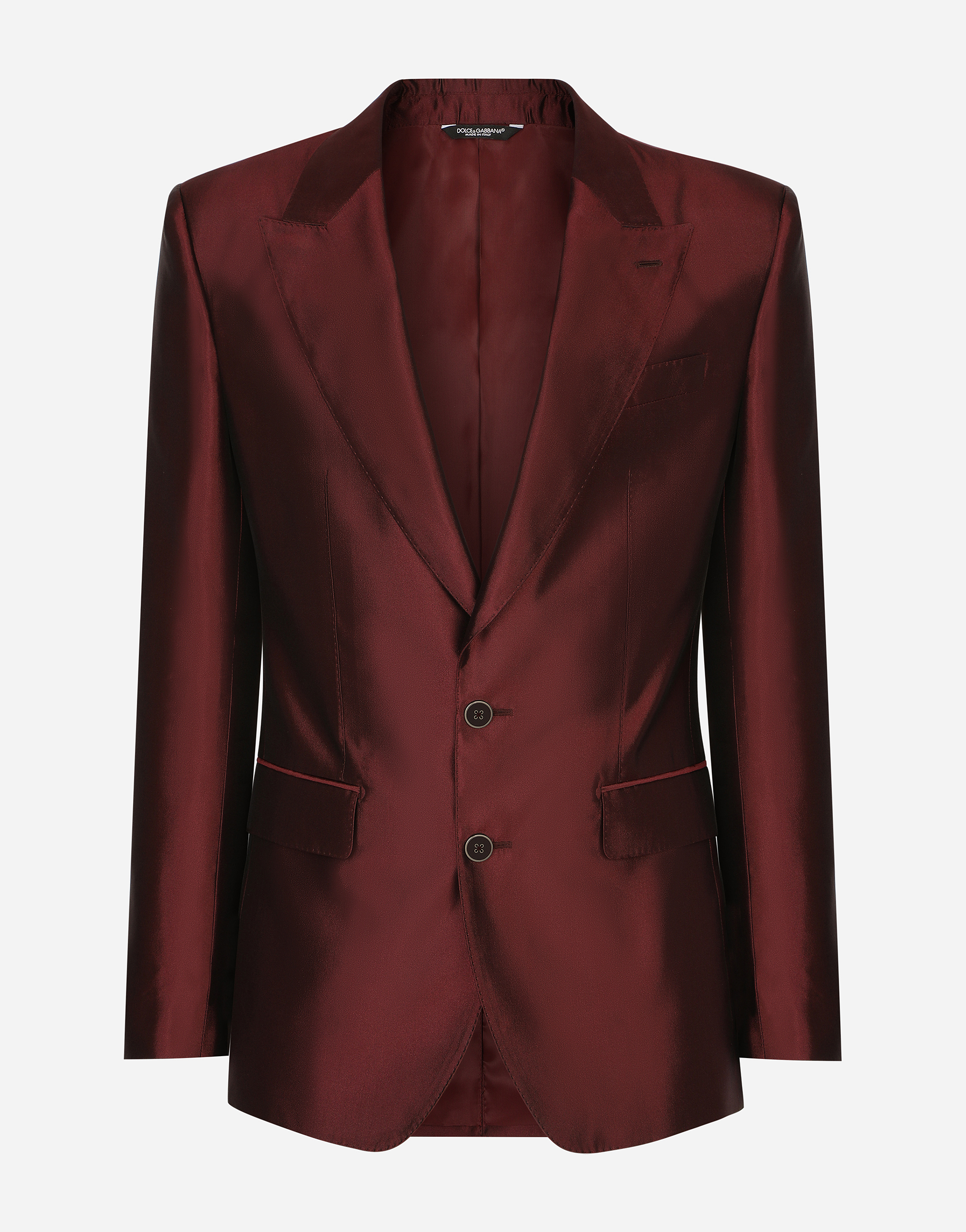 Mikado silk Sicilia-fit suit in Bordeaux