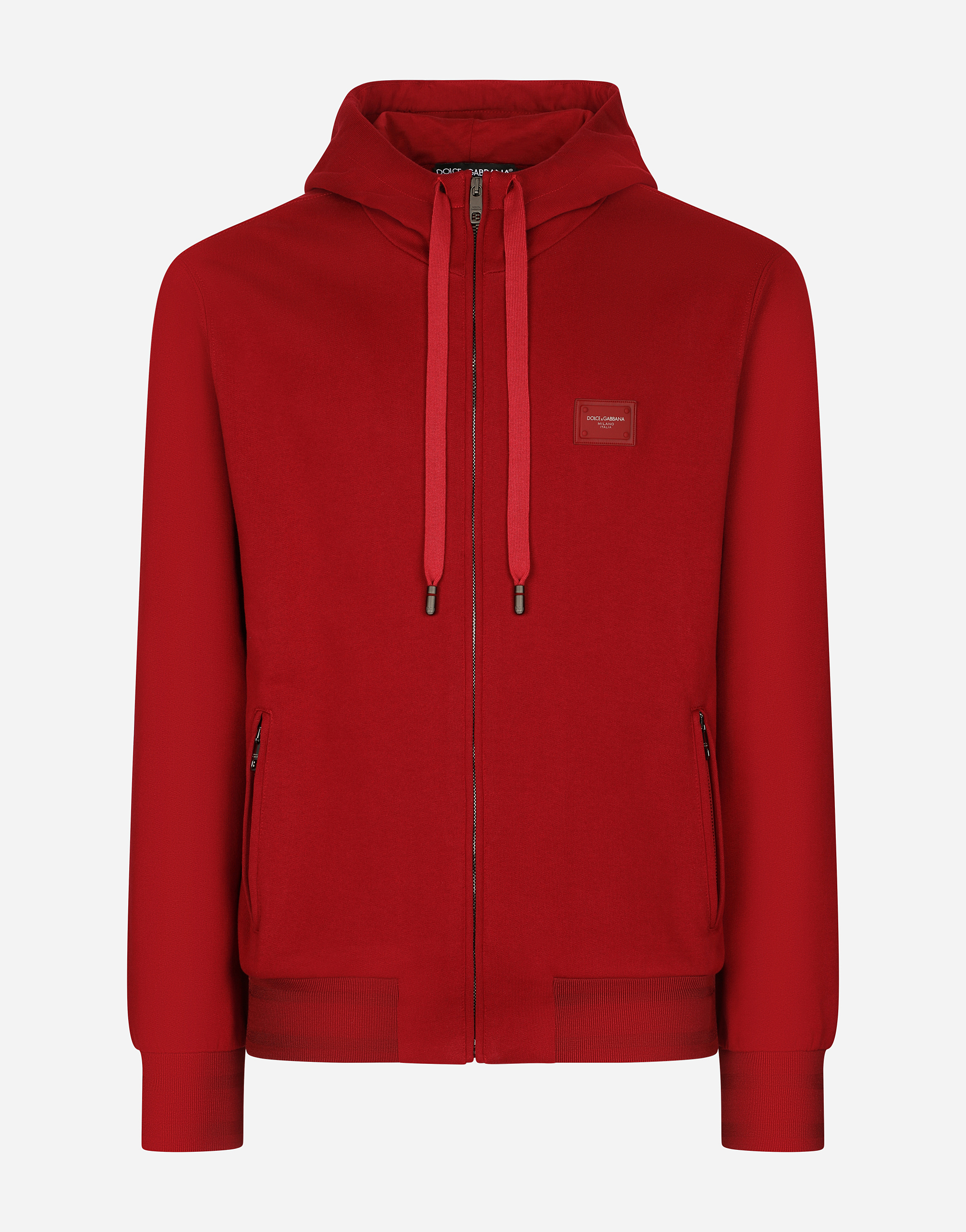 Zip-up hoodie in Red