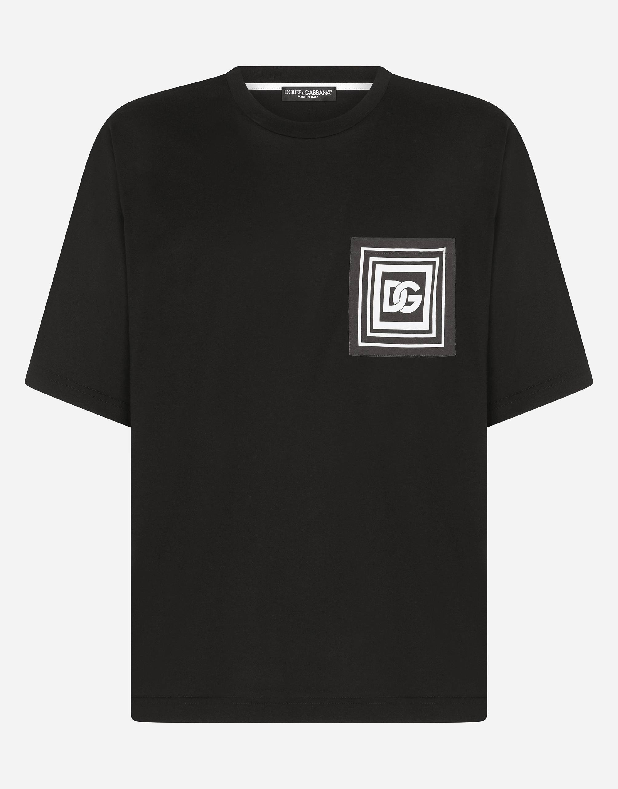 Cotton T-shirt with DG logo print in Multicolor