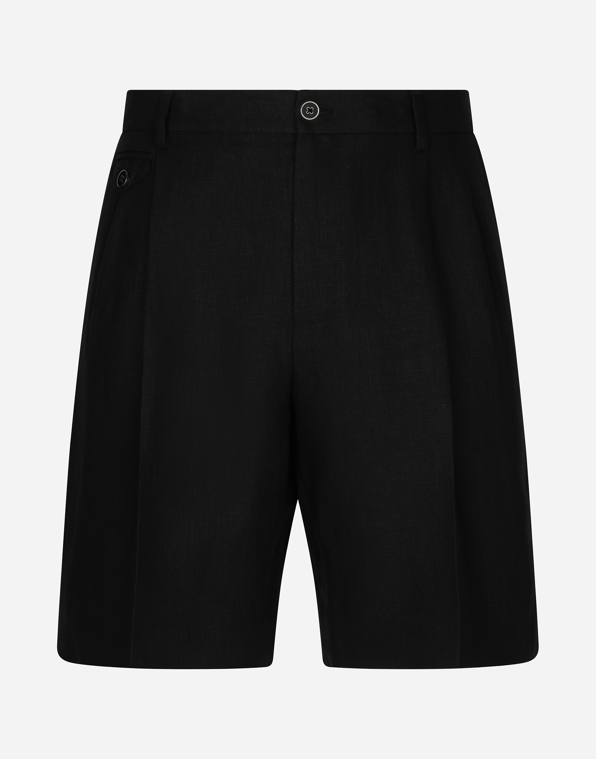 Linen shorts in Black