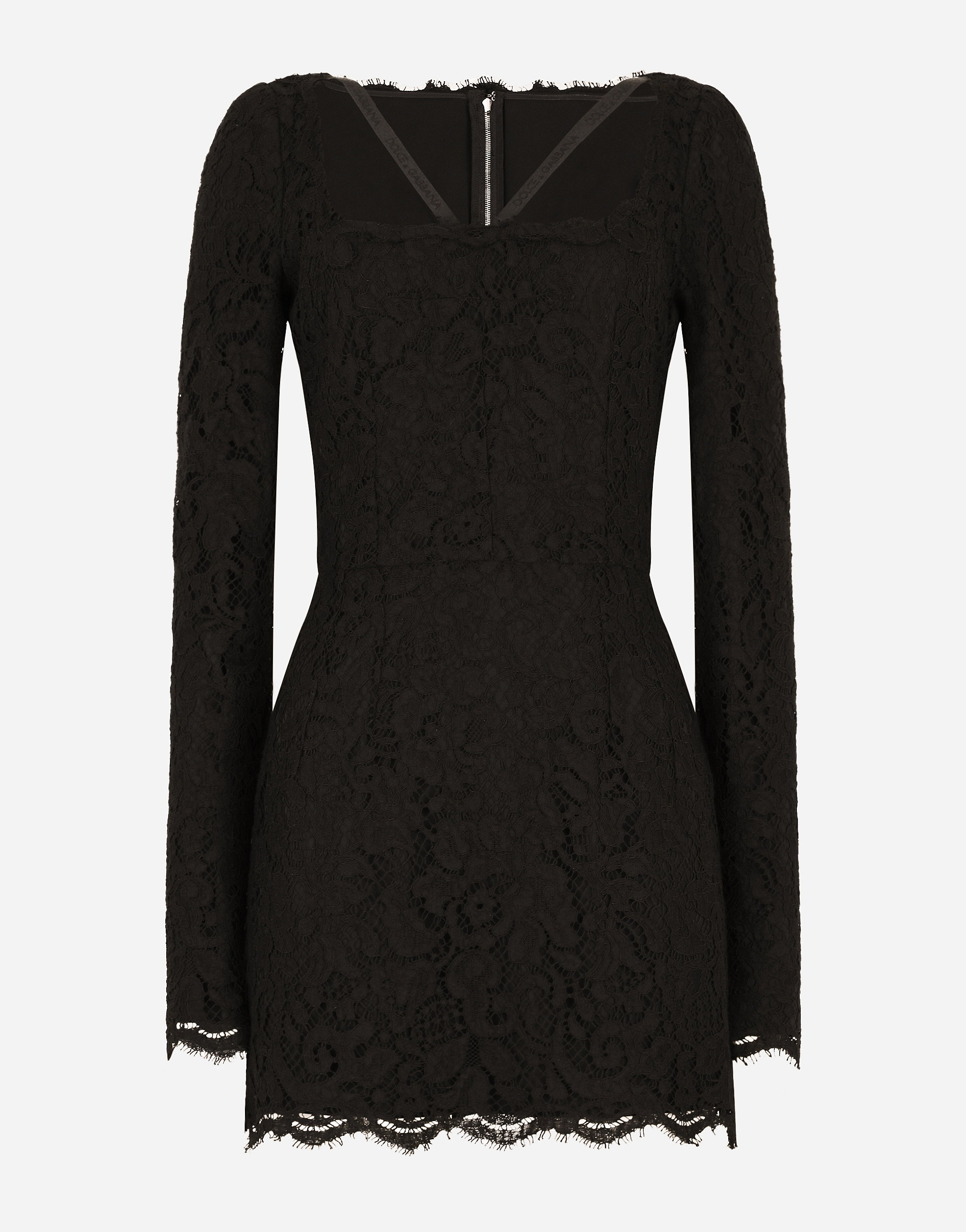 Short lace dress in Black