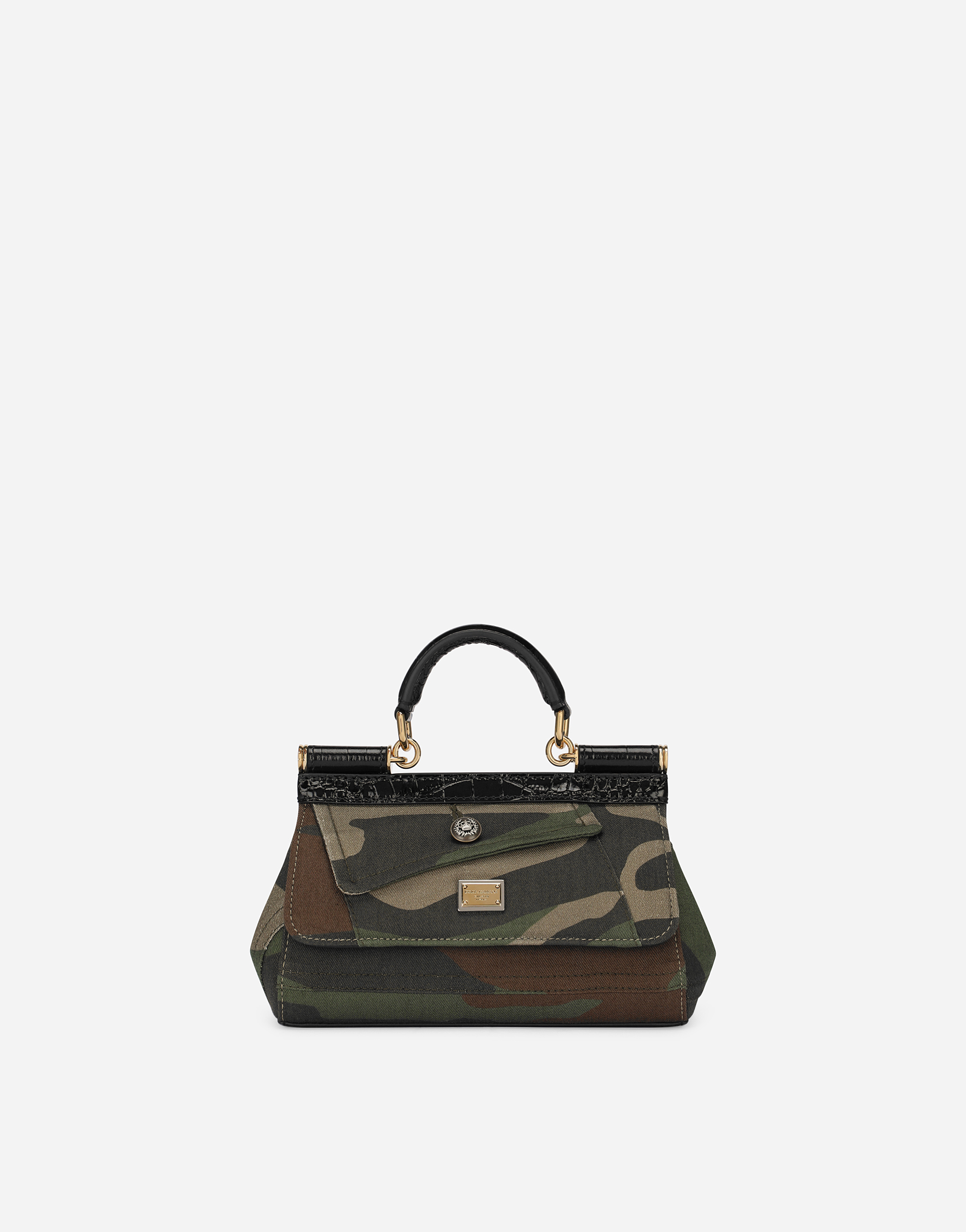 Small Sicily bag in camouflage patchwork in Multicolor