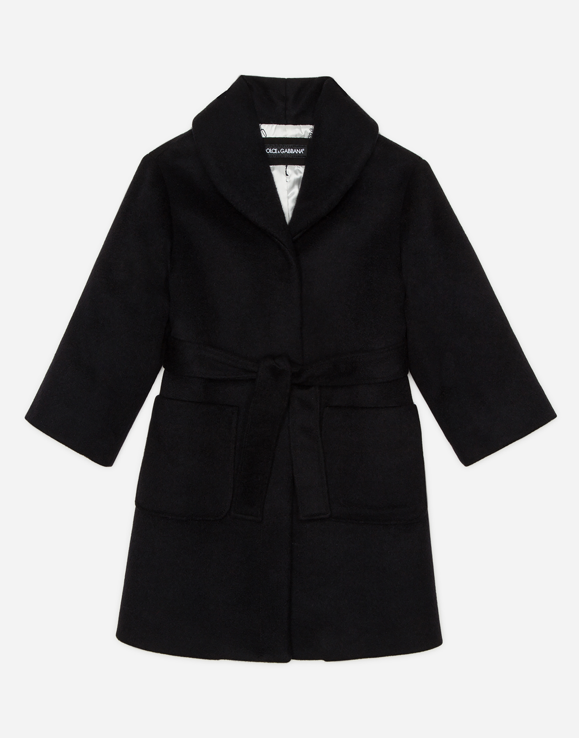 Velour coat in Black