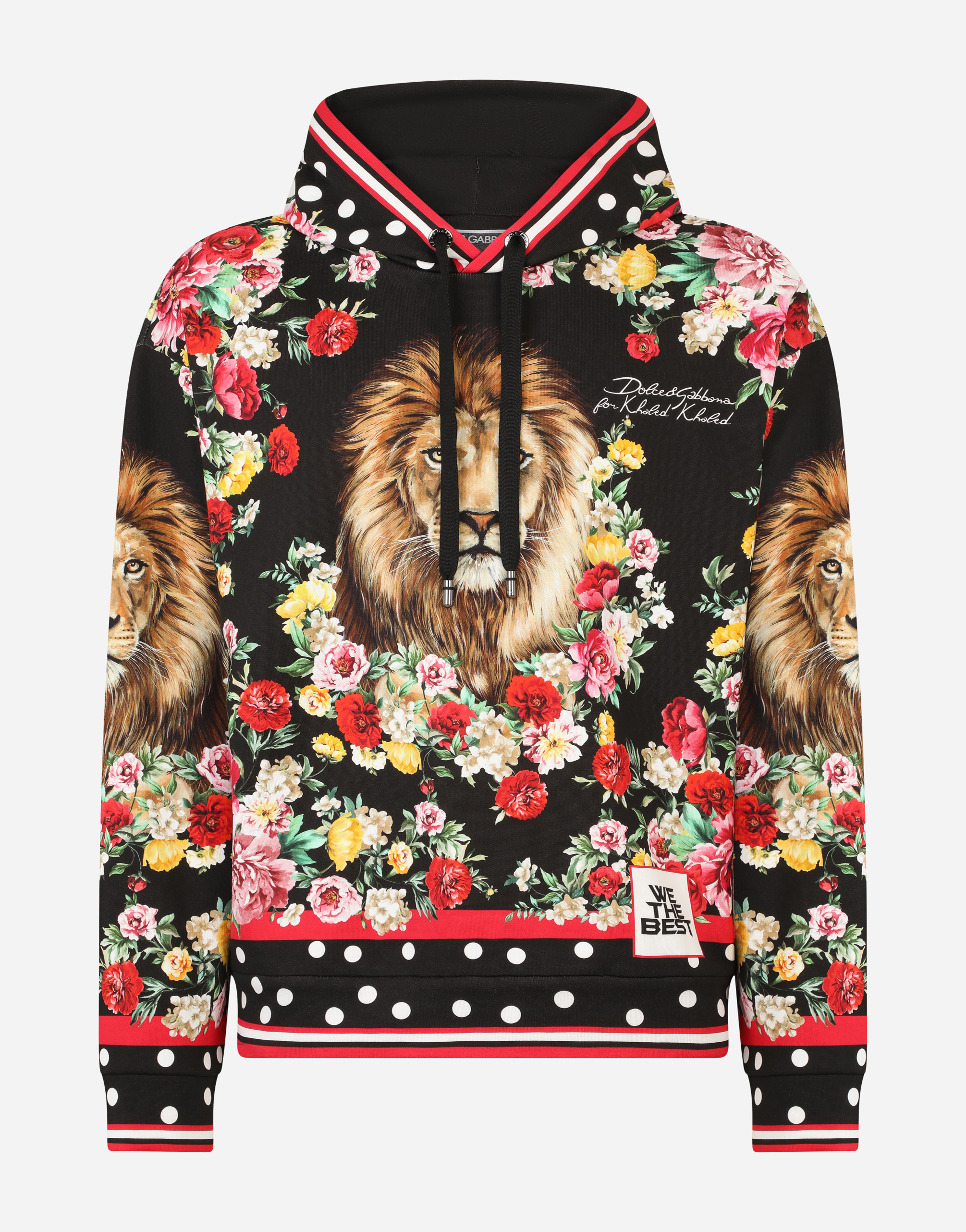 Hoodie with lion mix print in Multicolor