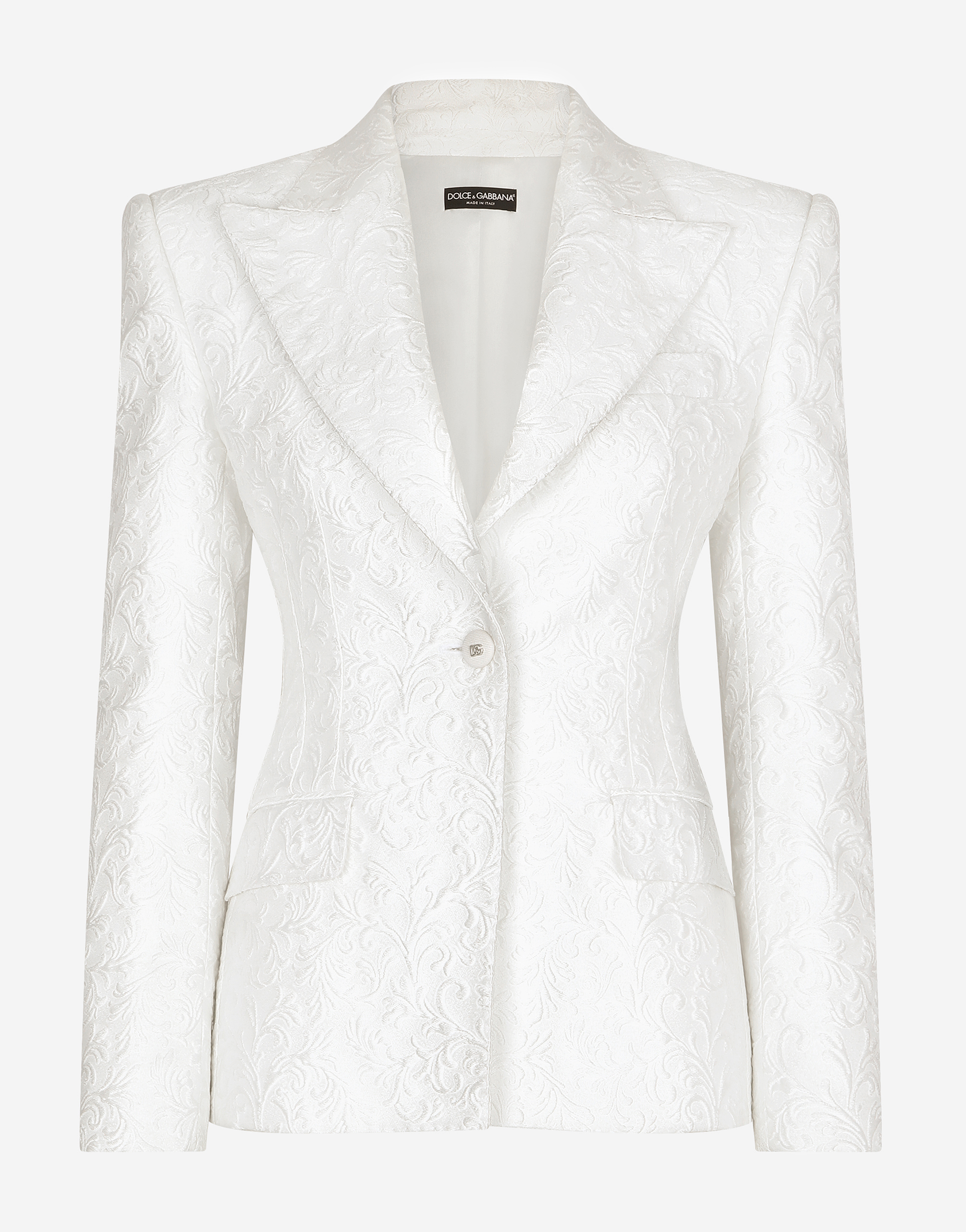 Brocade Turlington blazer in White