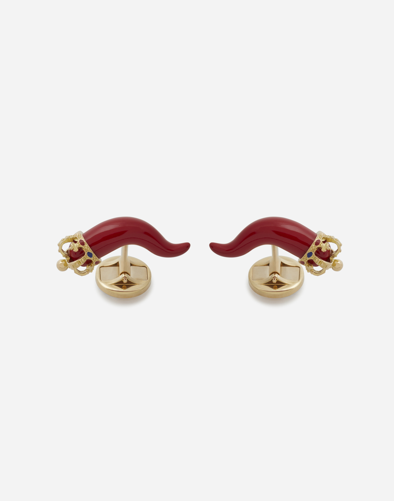 Good luck cufflinks in enamelled yellow gold in Gold