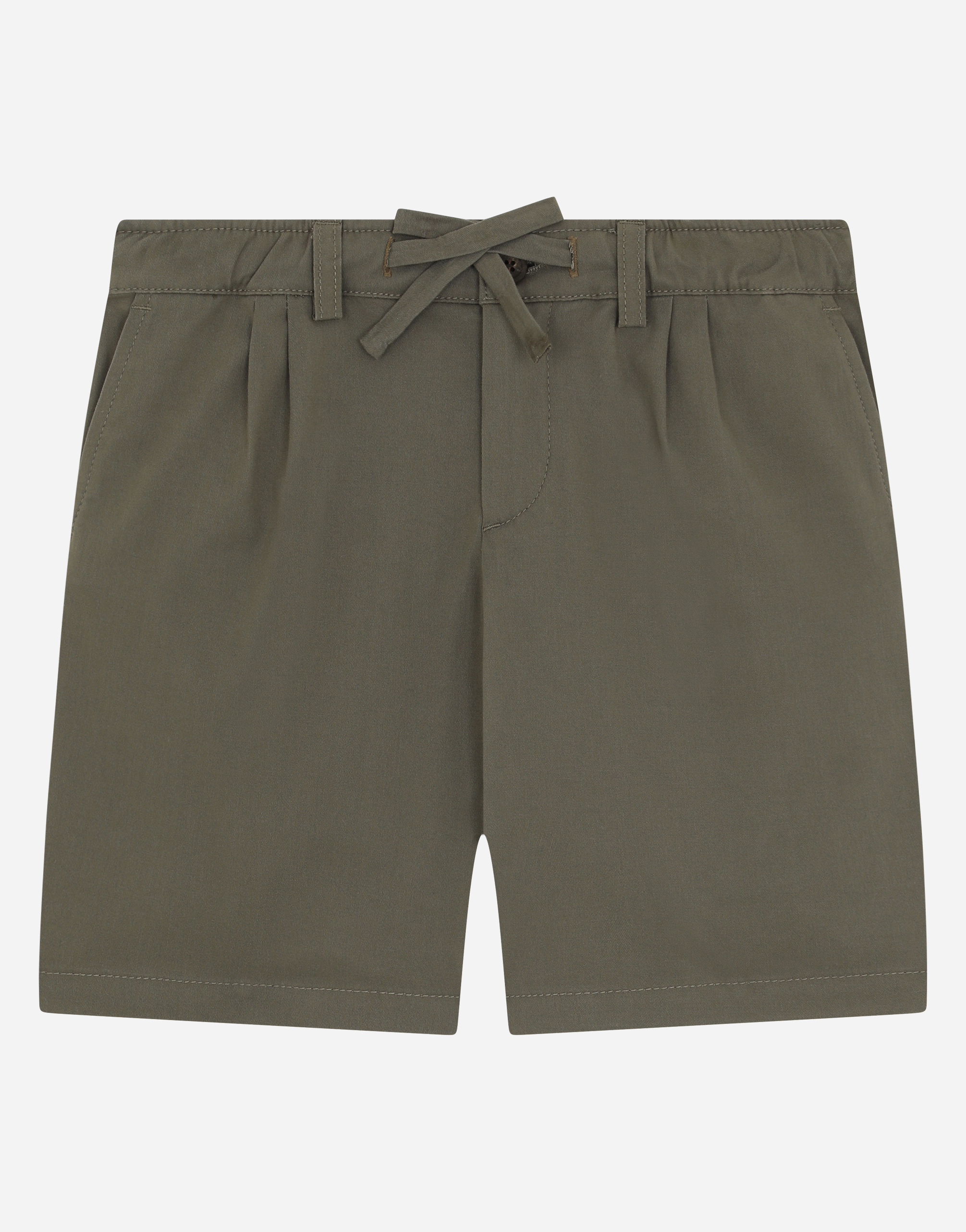 Gabardine shorts with drawstring in Green