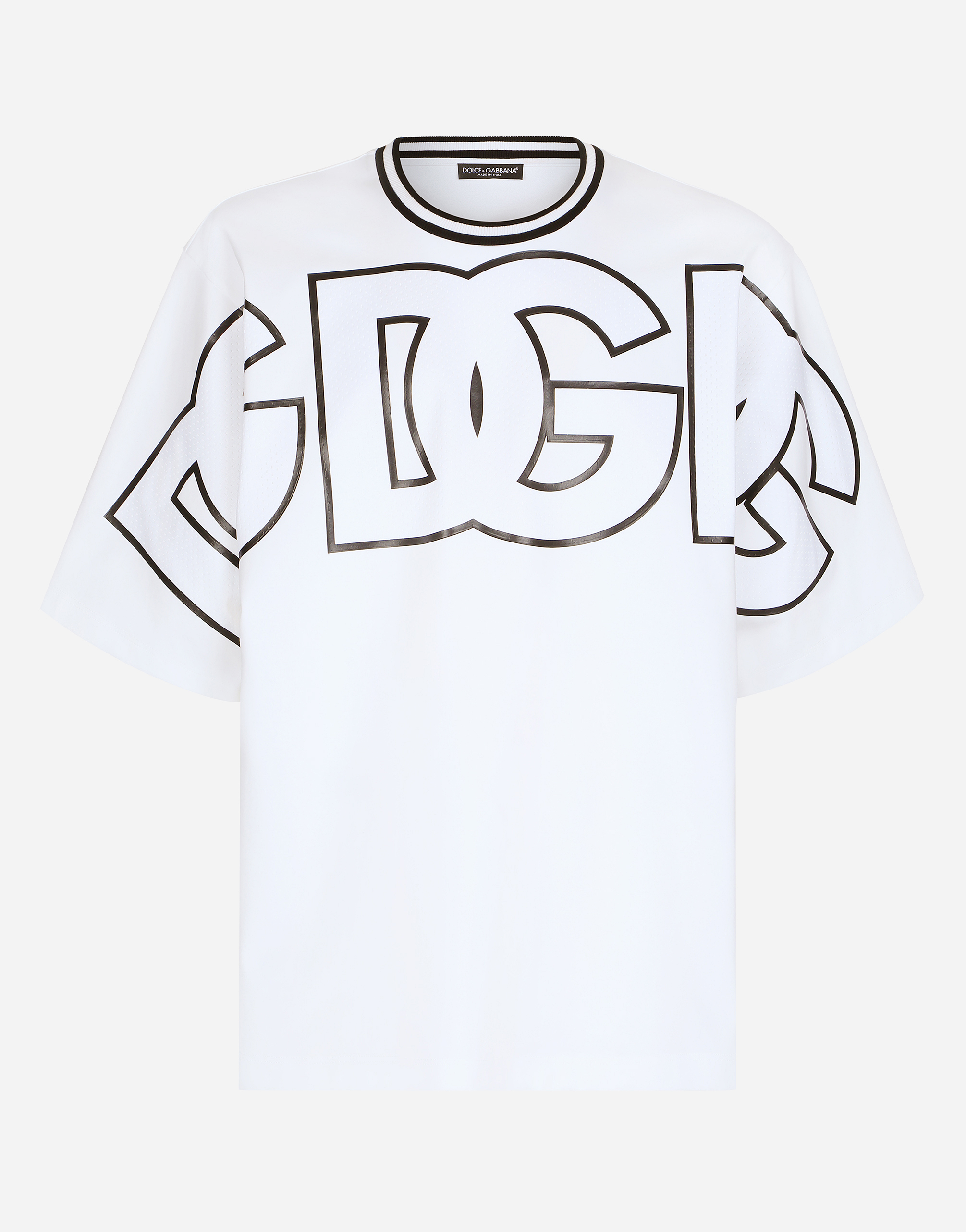 Technical jersey T-shirt with DG print in White
