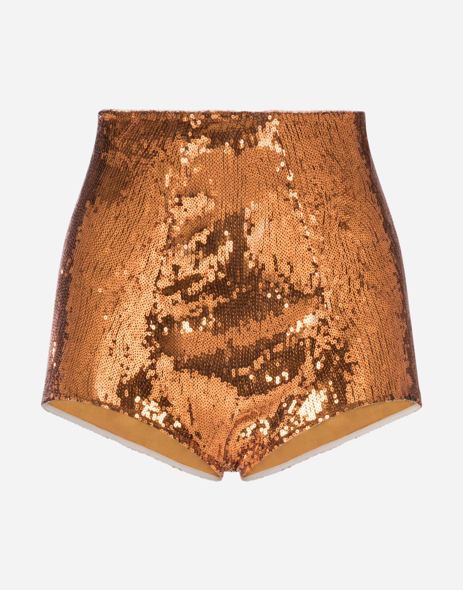 Sequined high-waisted panties in Orange
