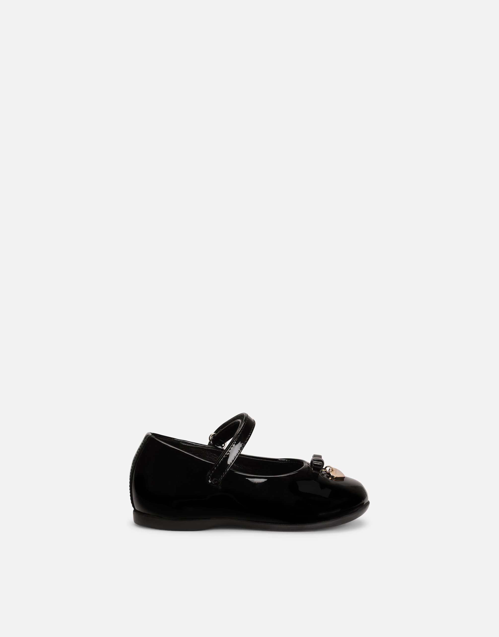 Patent leather mary jane ballet flats in Black