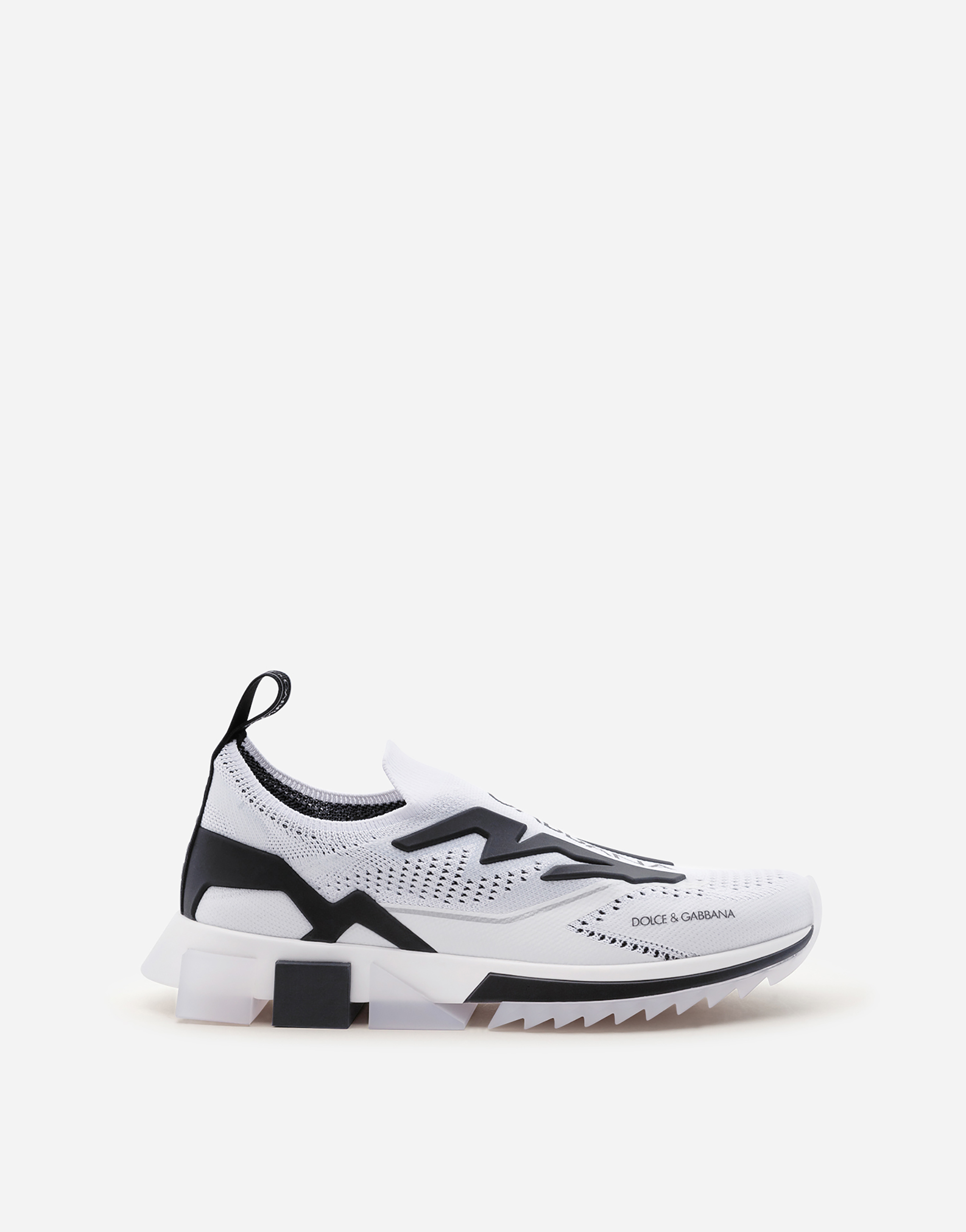 Stretch mesh Sorrento sneakers with logo in White/Black