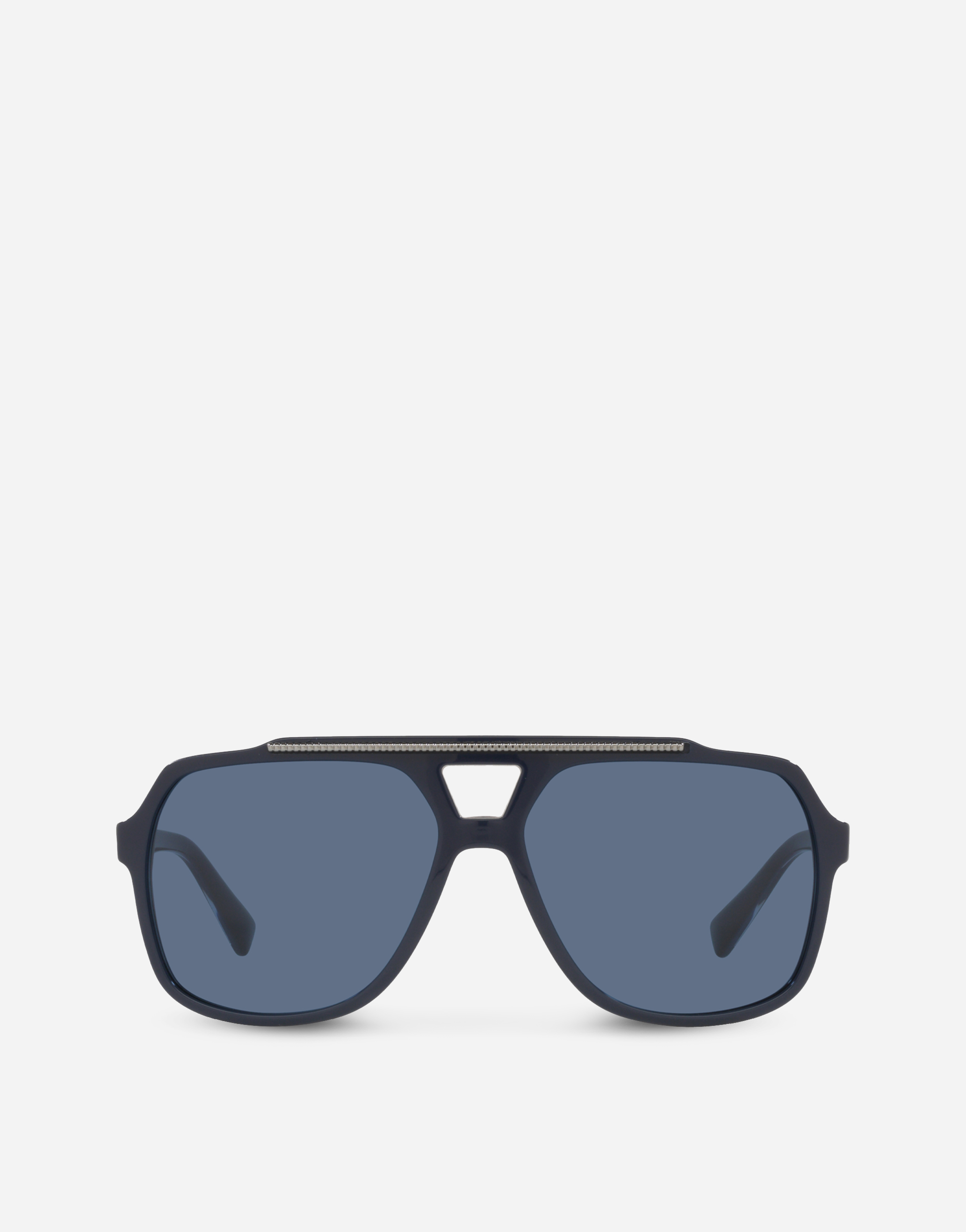 Gros grain sunglasses in Shiny blue