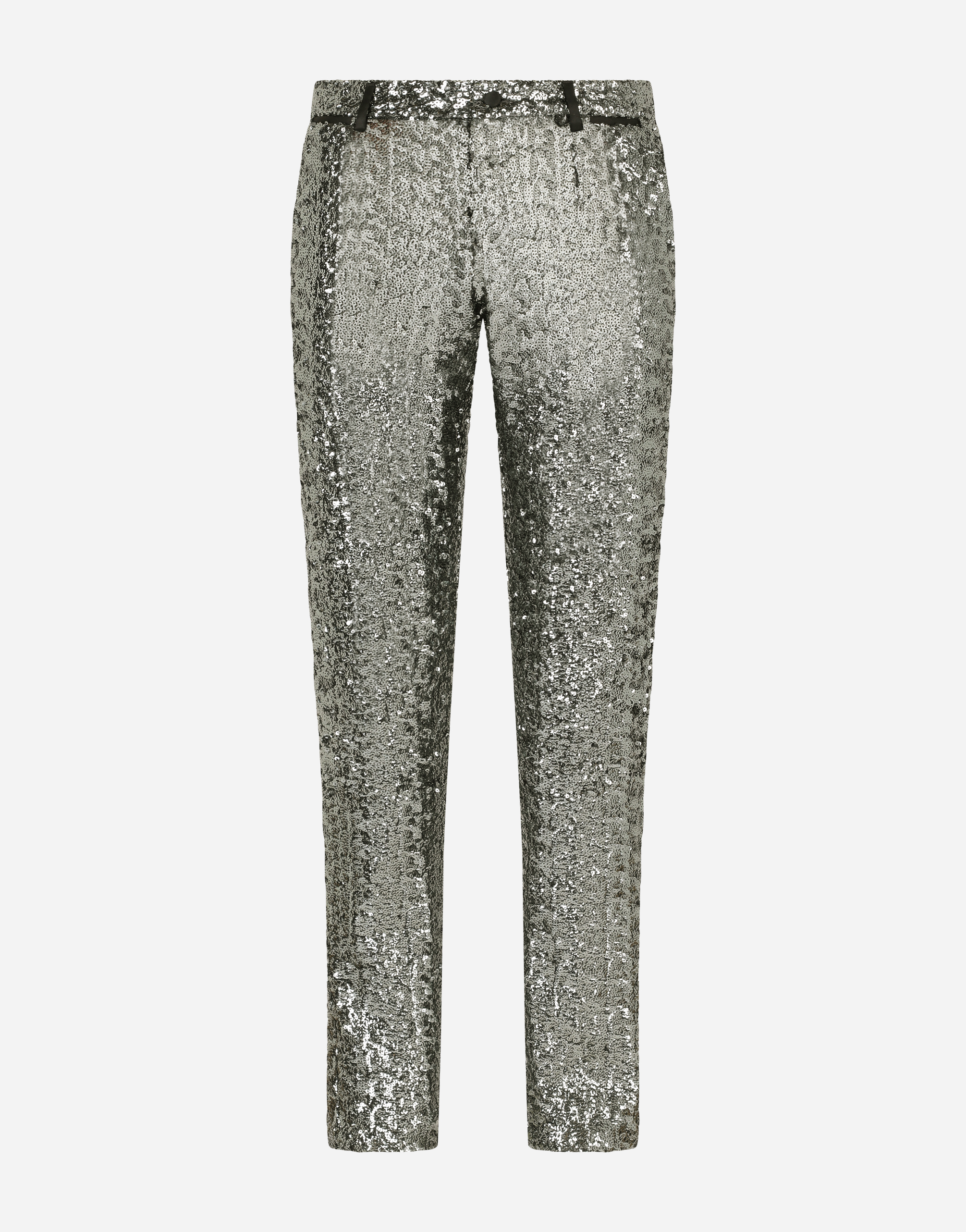 Tailored sequined pants in Grey