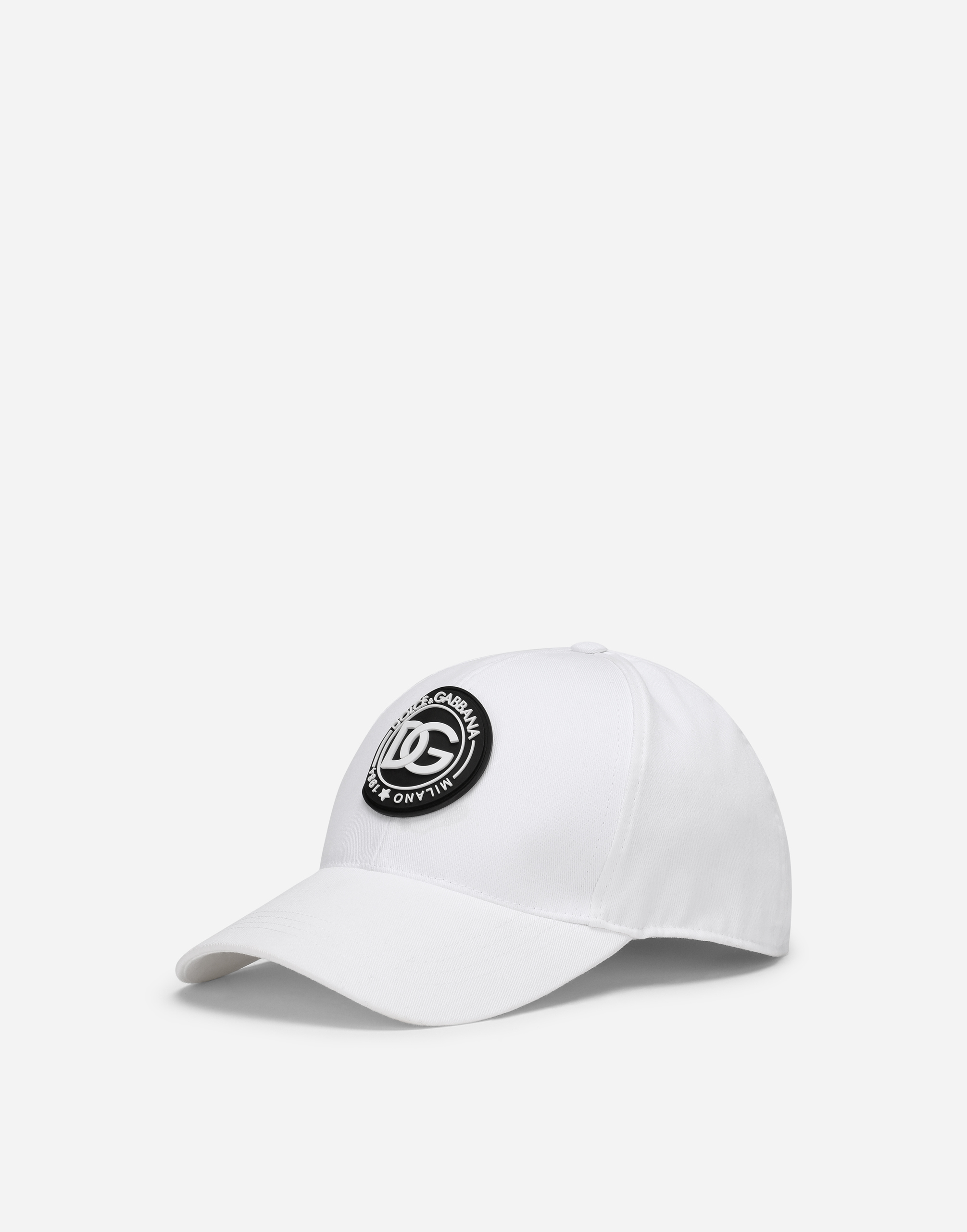 Baseball cap with DG patch in White