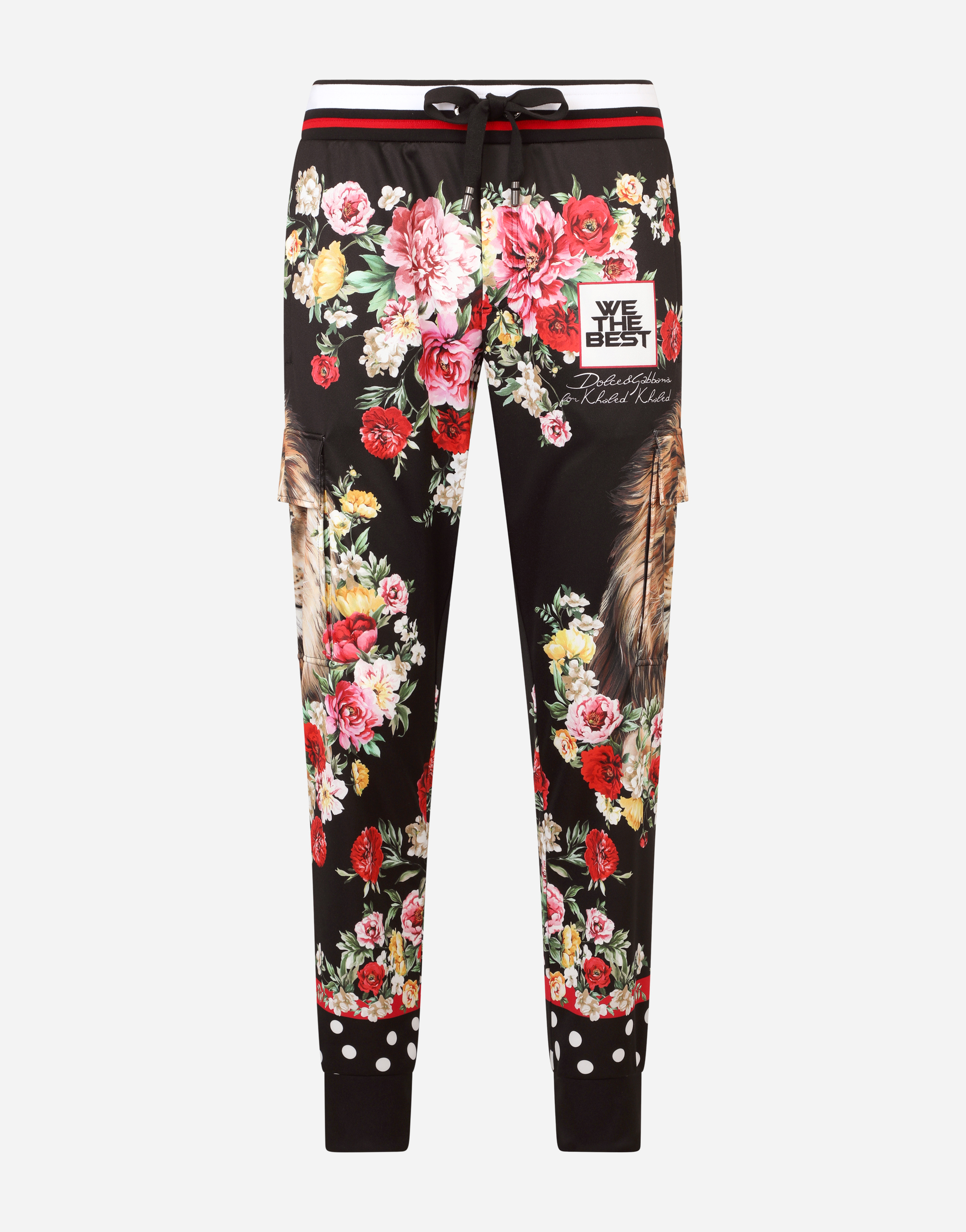 jogging pants with lion mix print in Multicolor