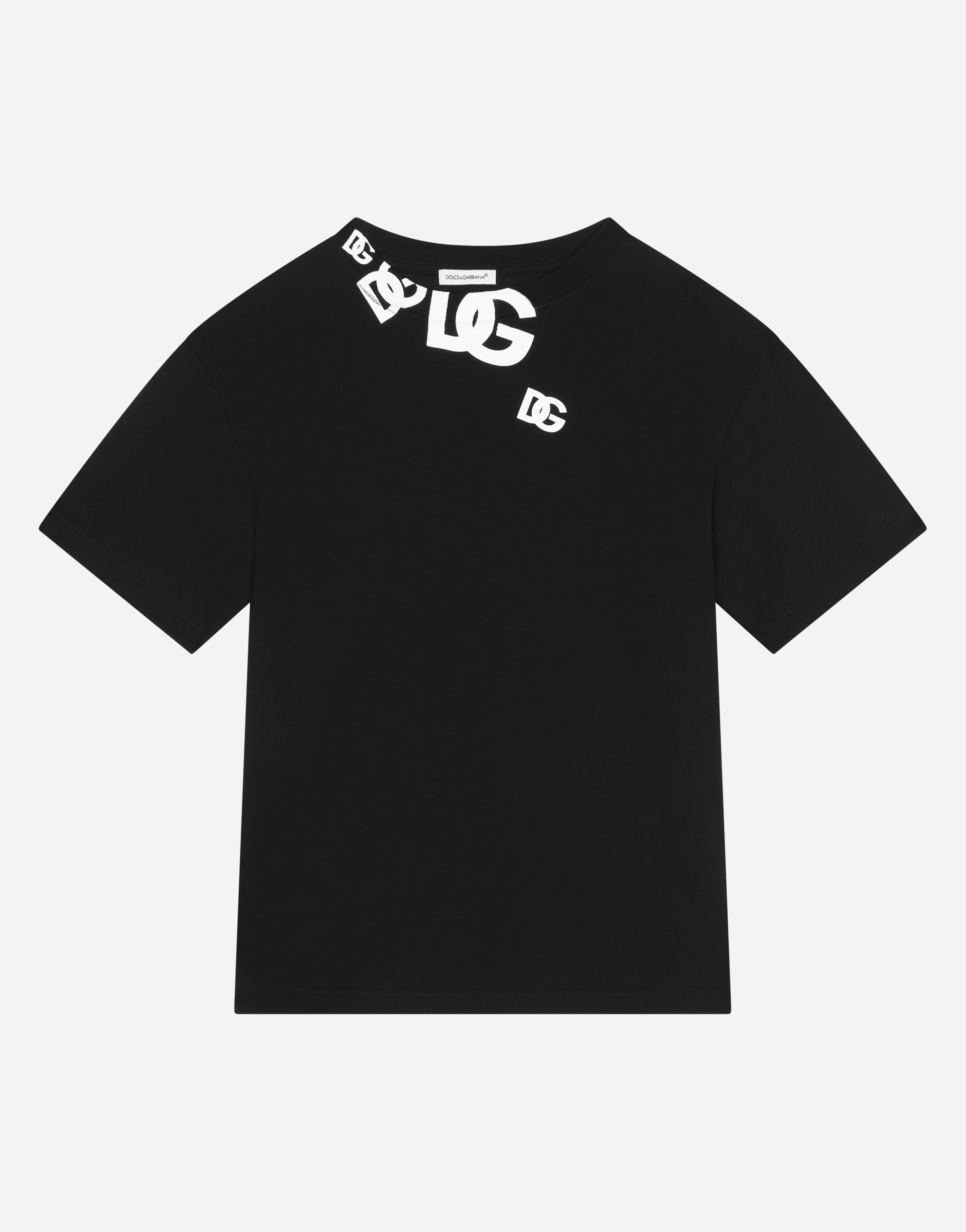 Jersey T-shirt with DG logo print in Black