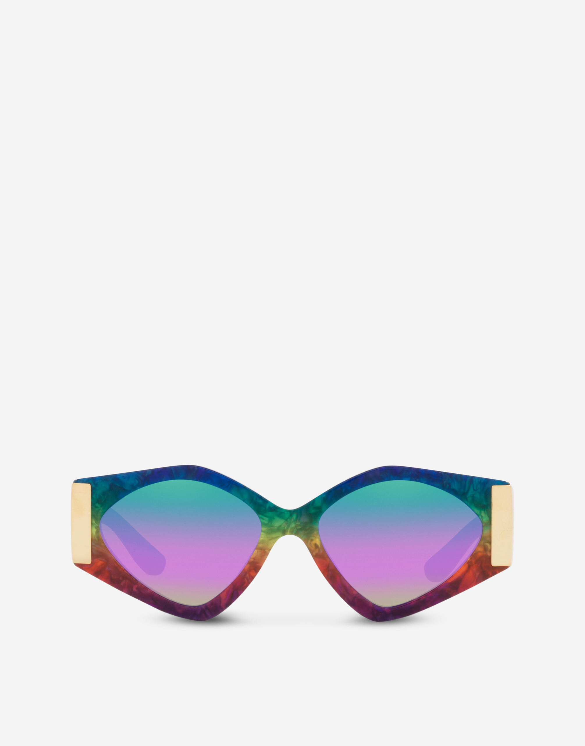 Modern print sunglasses in Rainbow