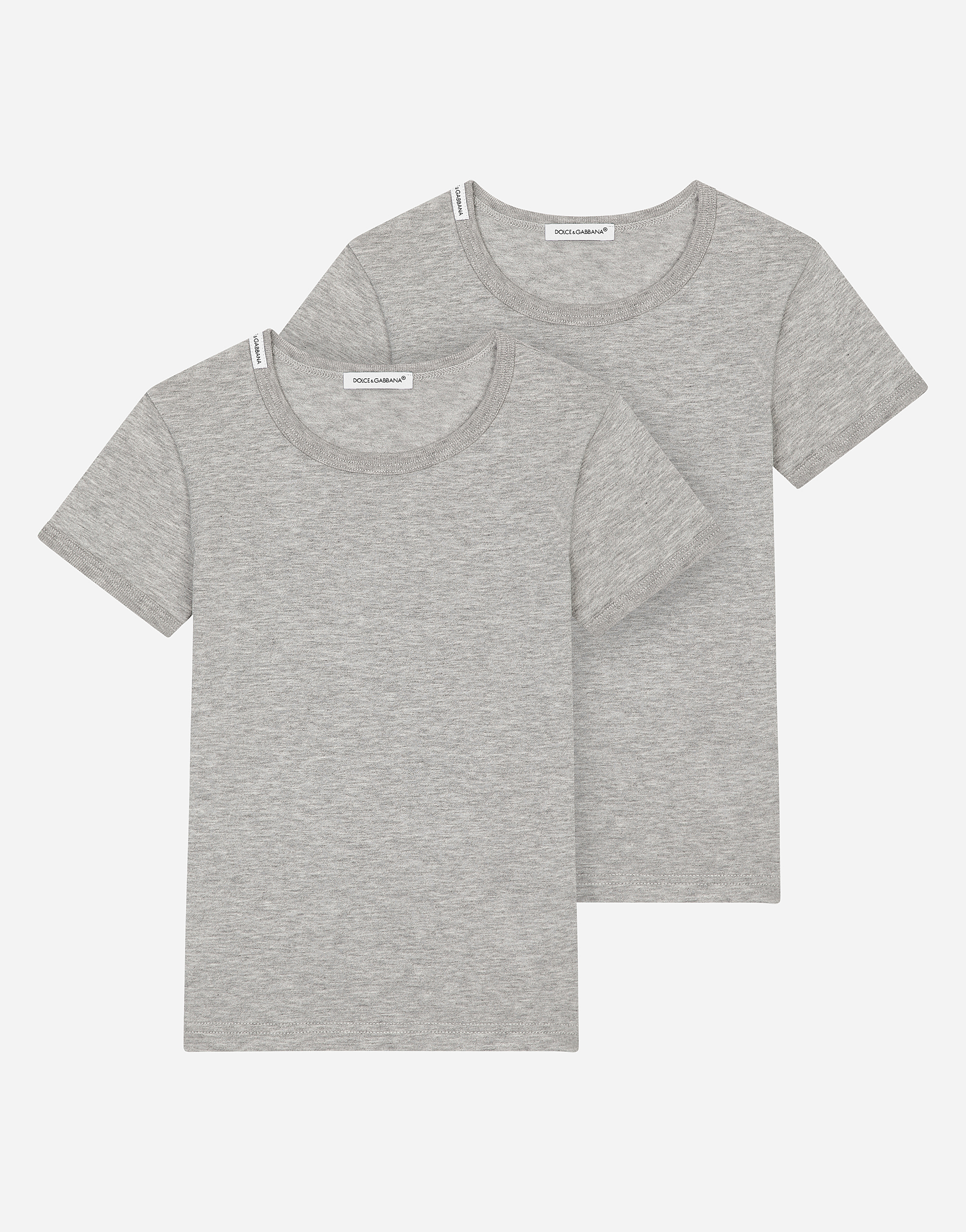 Short-sleeved jersey t-shirt two-pack in Grey
