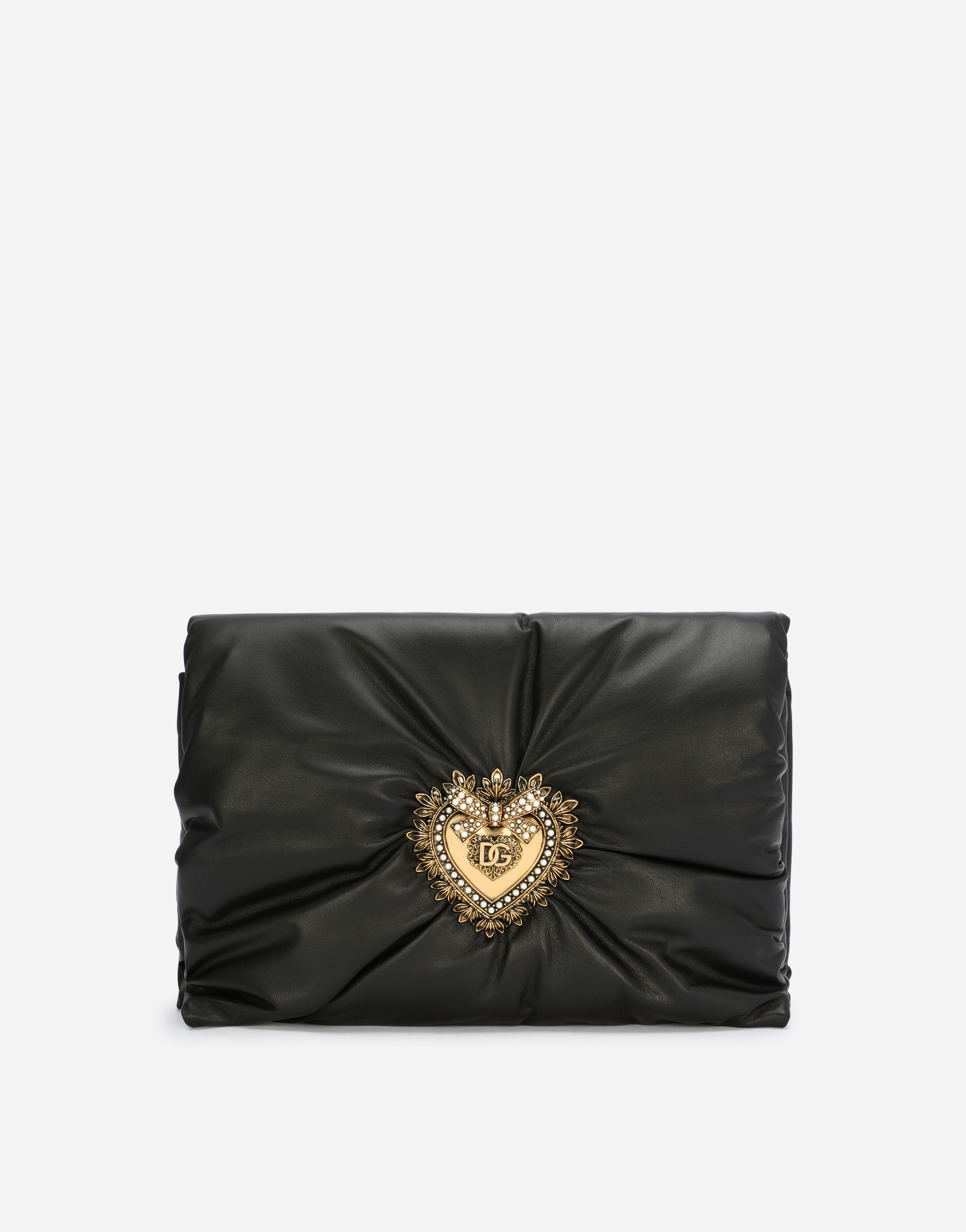 Medium calfskin Devotion Soft bag in Black