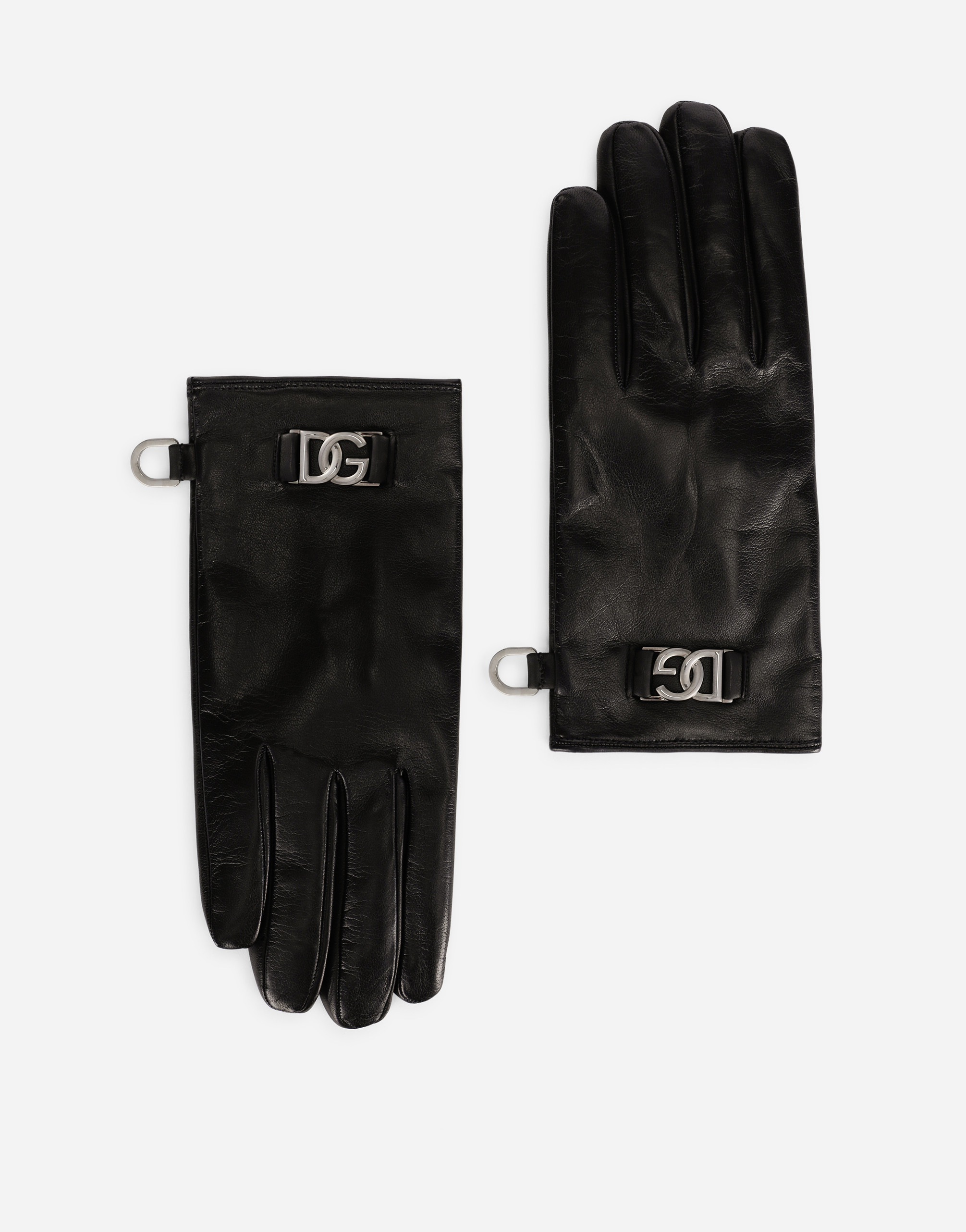 Nappa leather gloves with DG logo in Multicolor