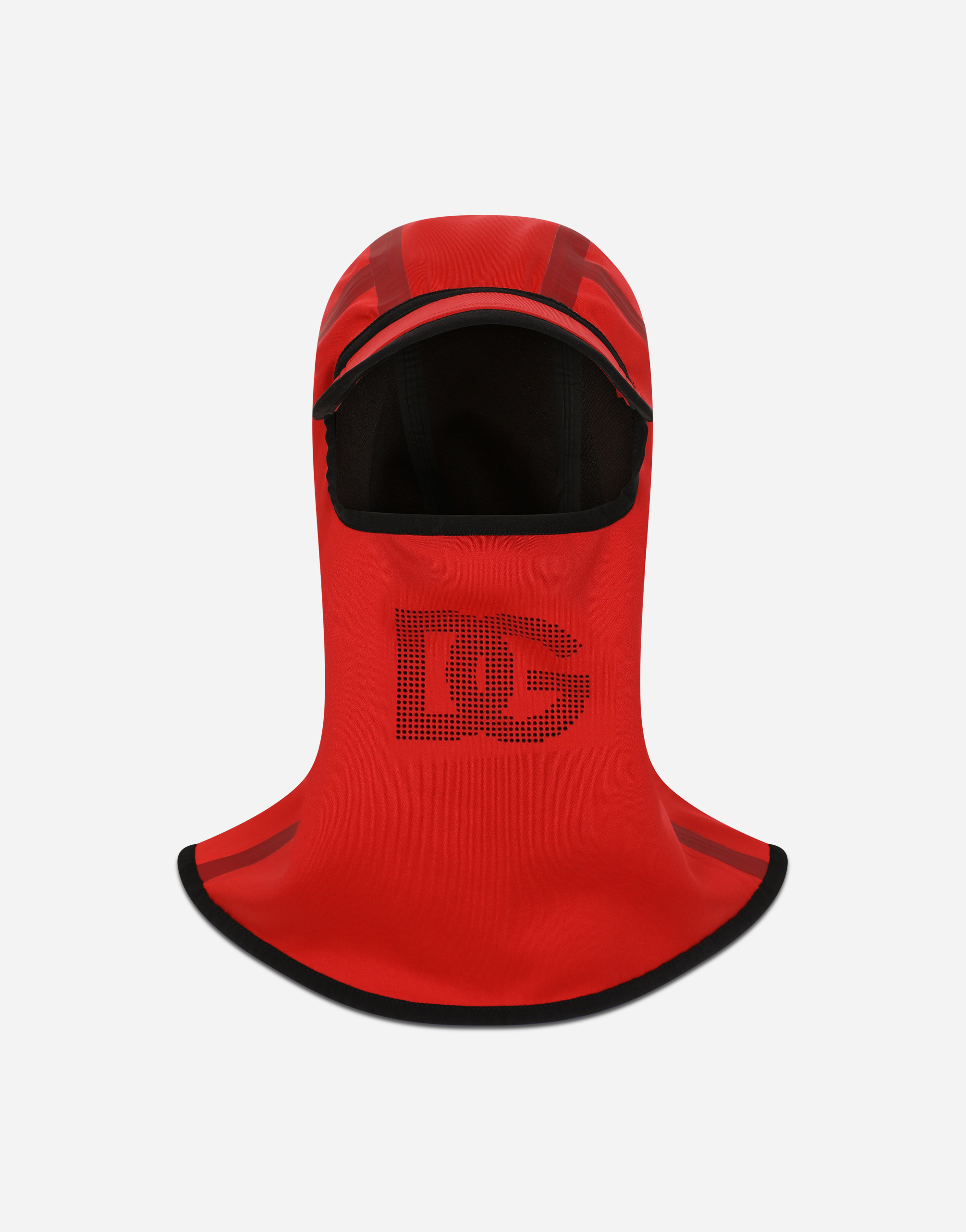 Stretch jersey balaclava with DG logo in Bordeaux