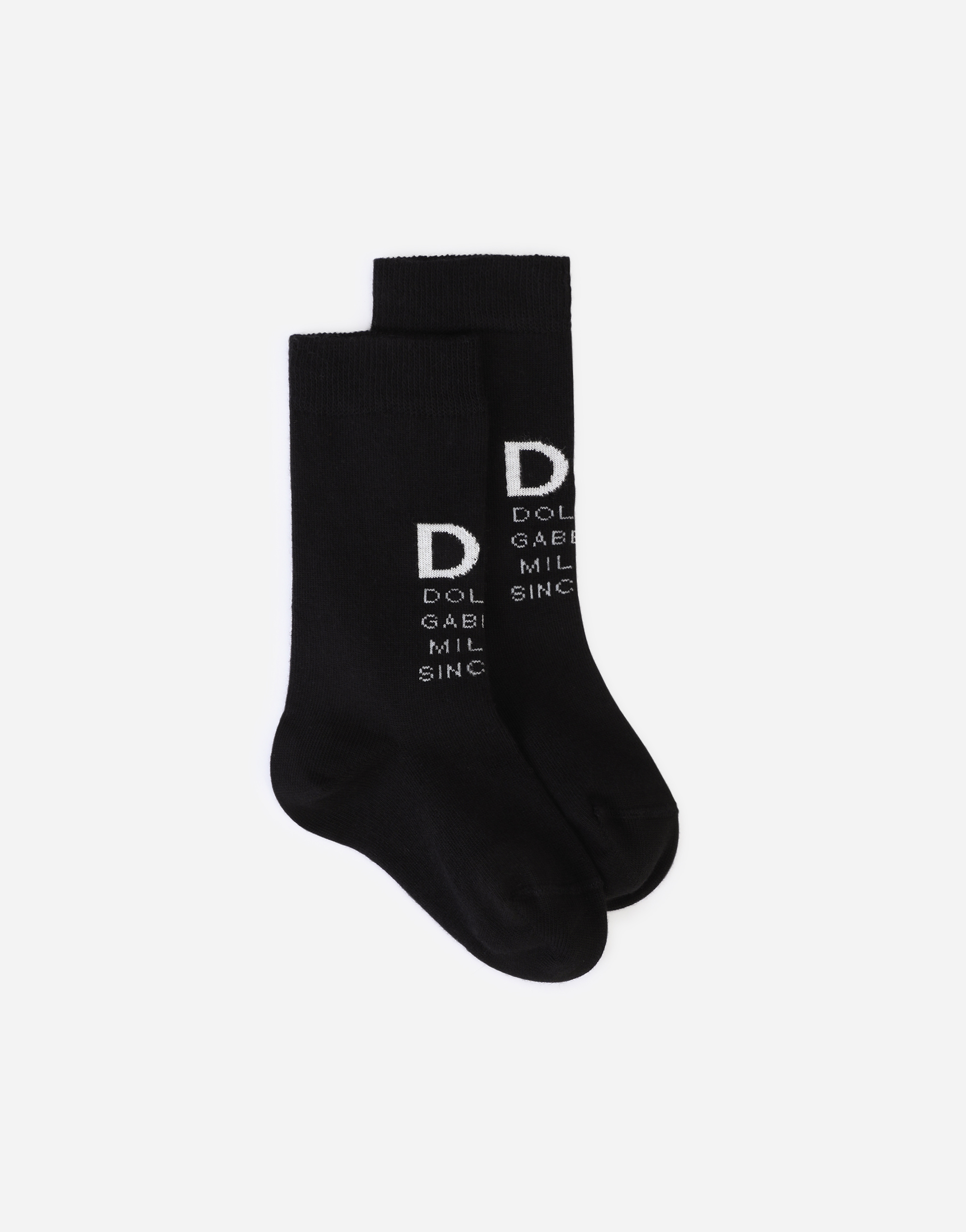 Knit socks with jacquard DG logo in Multicolor