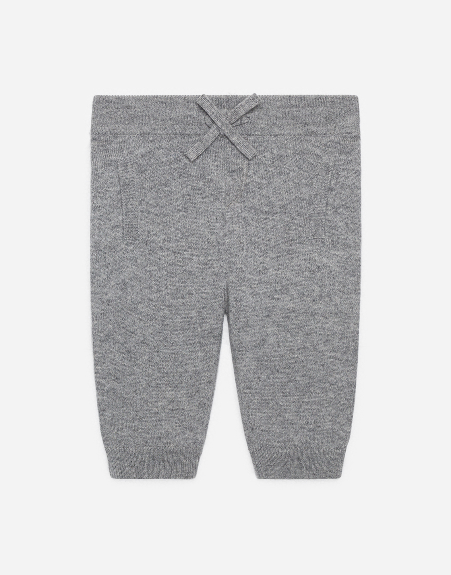Cashmere jogging pants with heritage embroidery in Grey